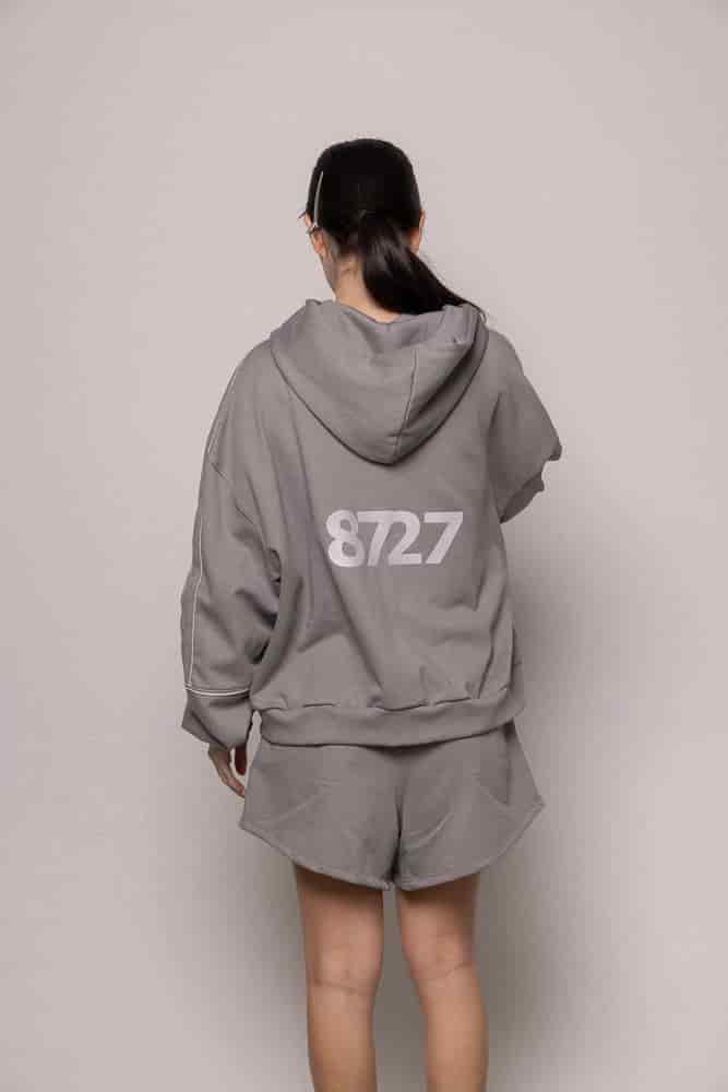 Hoodie 87/27 Sgo Dama-Gris - miniatura 3