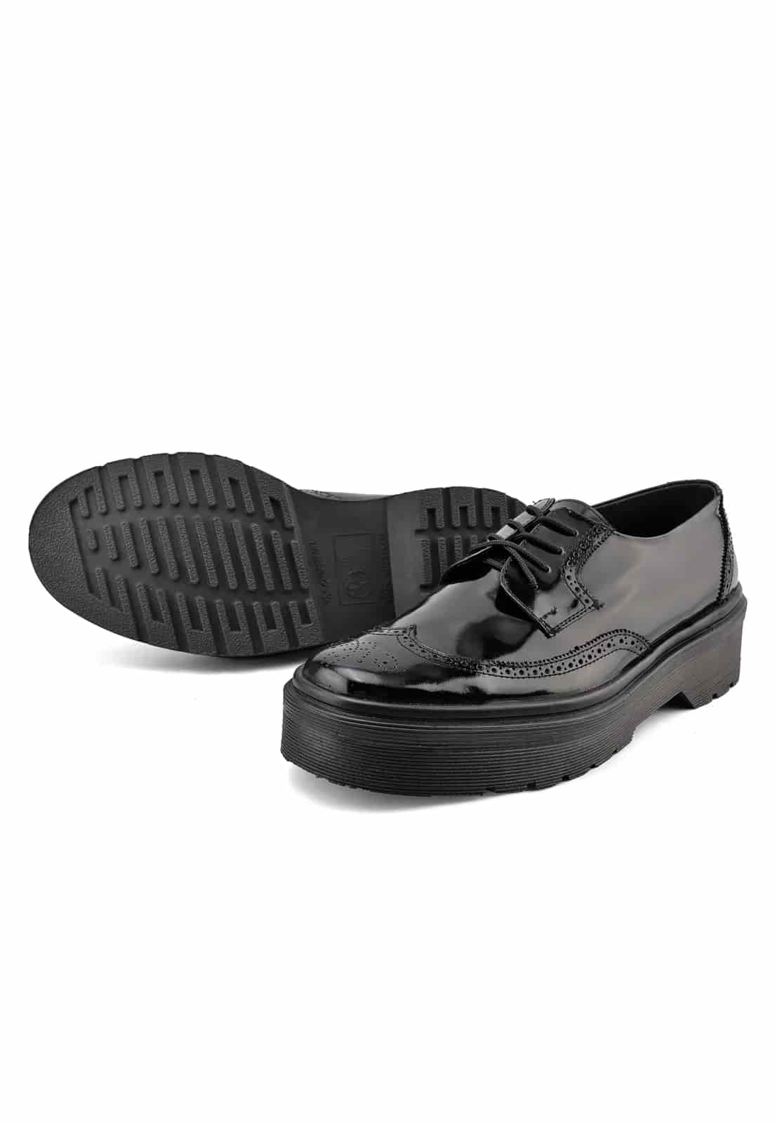 Zapatos oxford negros suela chunky - miniatura 4