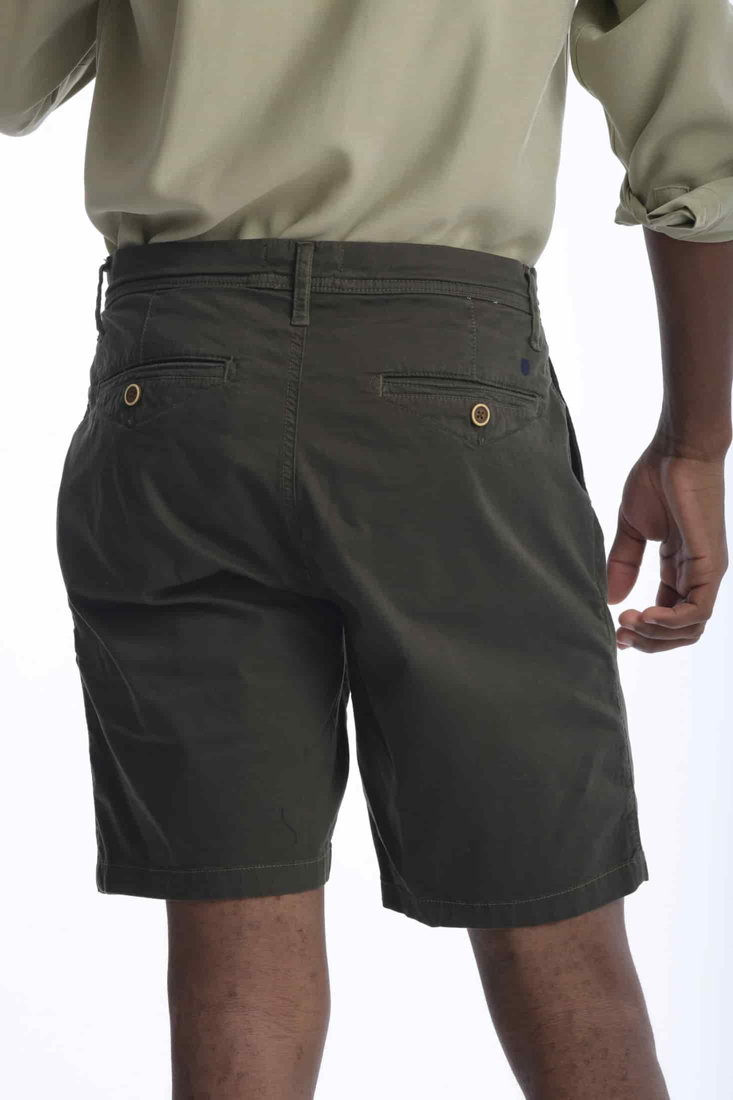 Bermuda Chino Dril Verde Militar - miniatura 7