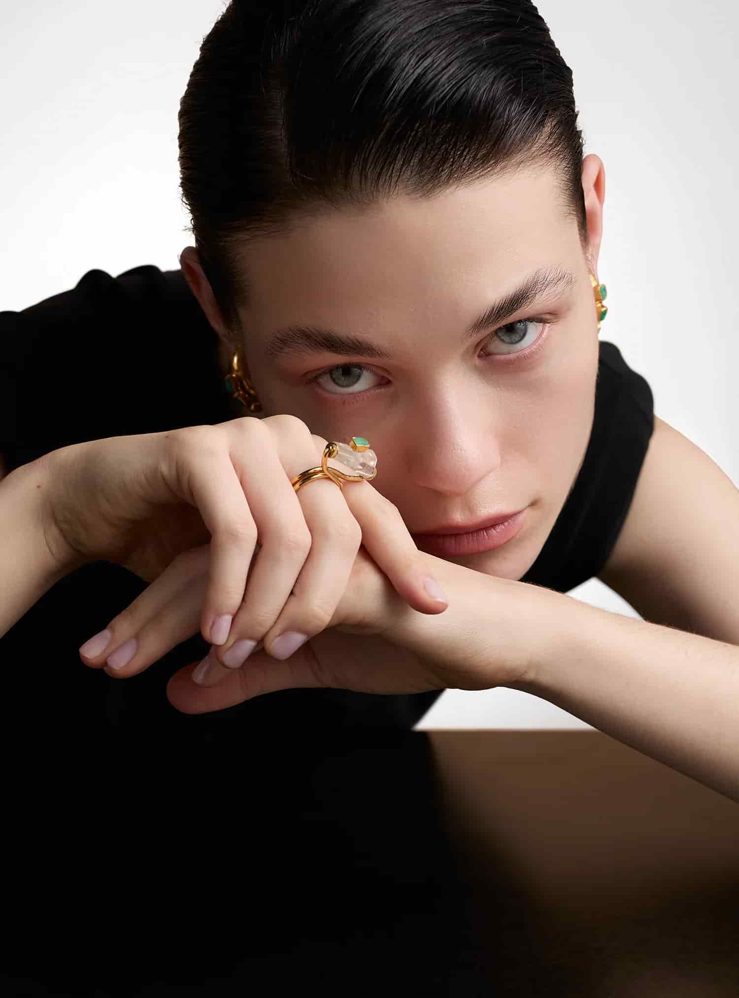 Veta Emerald Ring - miniatura 3