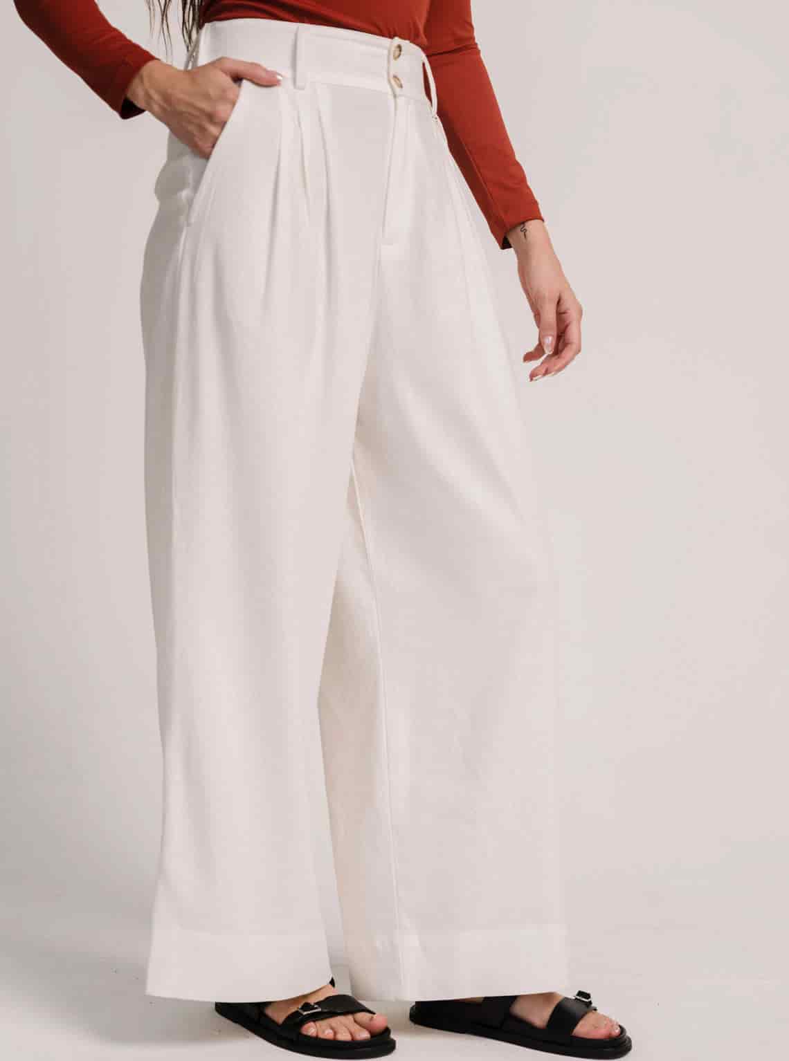 PANTALÓN CANVAS IVORY - miniatura 9