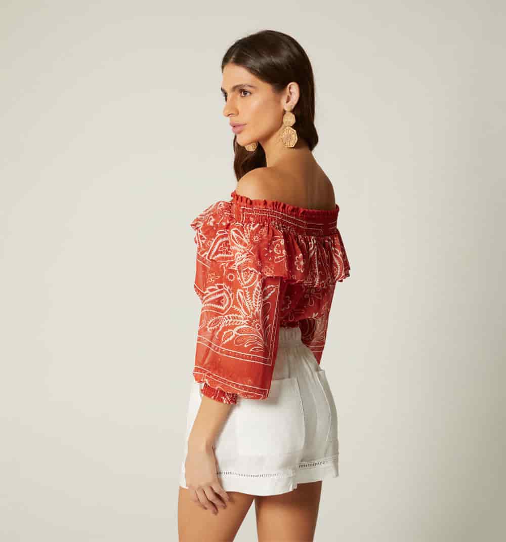 Blusa escote bandeja manga 3/4 - miniatura 4