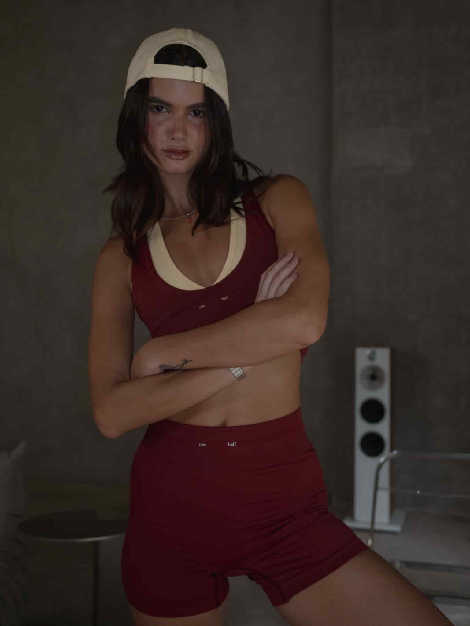 WIRED LINES SEAMLESS MINI SHORT - RED UNDERTONE - miniatura 9