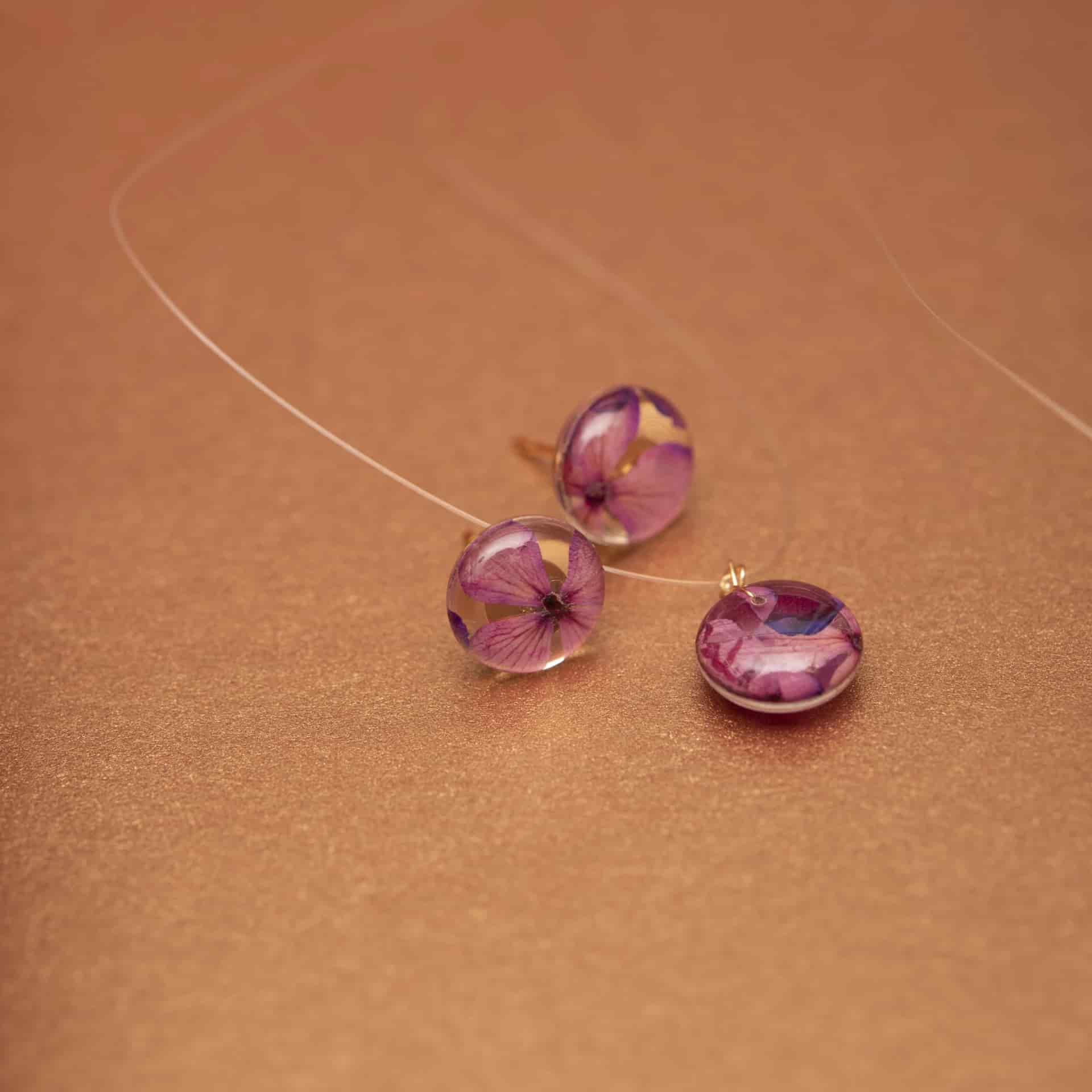 Set topo y collar mini flor - miniatura 2