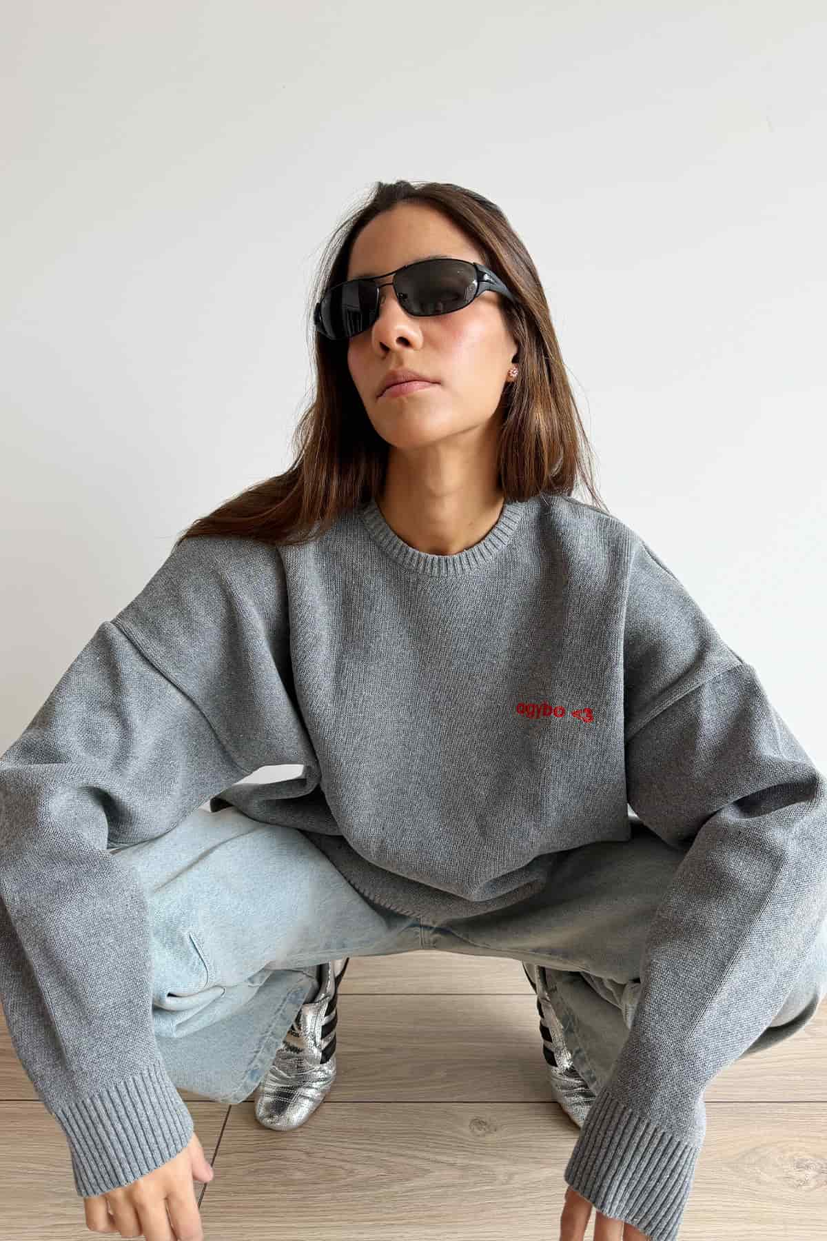 LOGO <3 SWEATER DARK GREY - miniatura 6