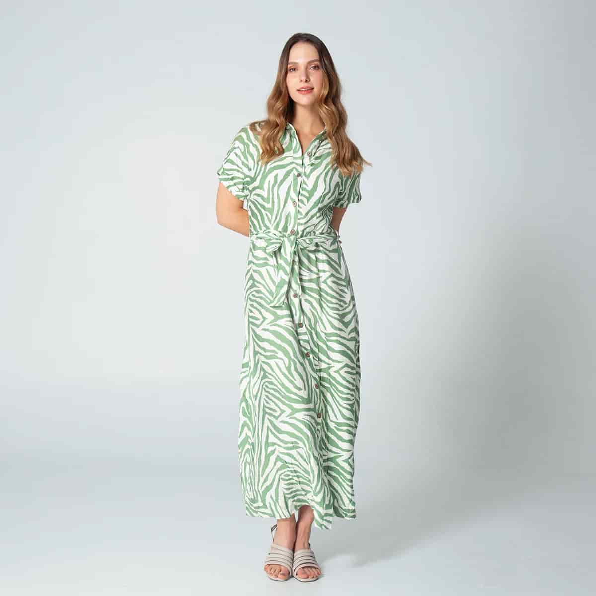 Vestido Largo Estampado Regular Mida - miniatura 2