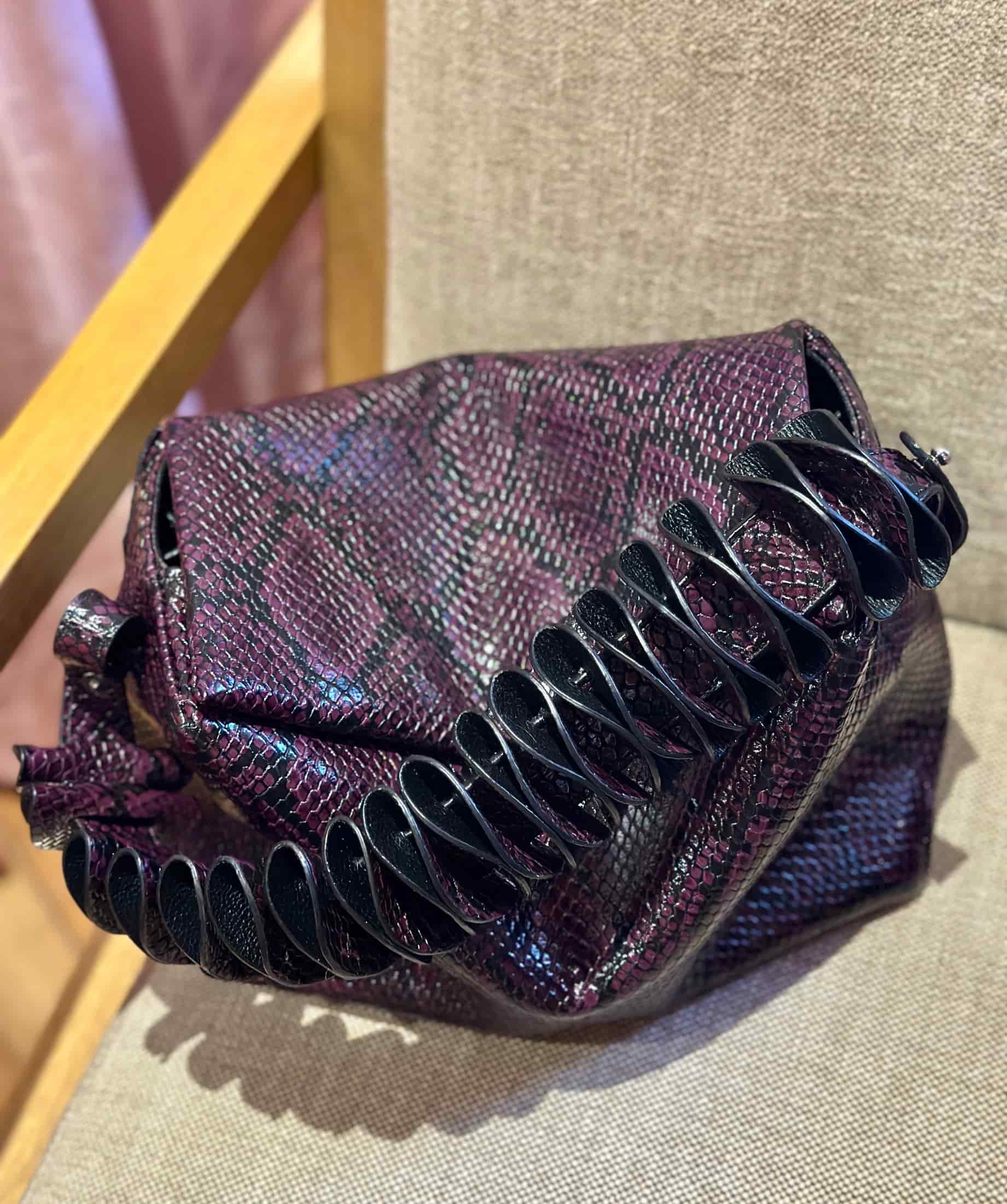 Mini Ana bag waves strap- tessitura- gold - miniatura 3