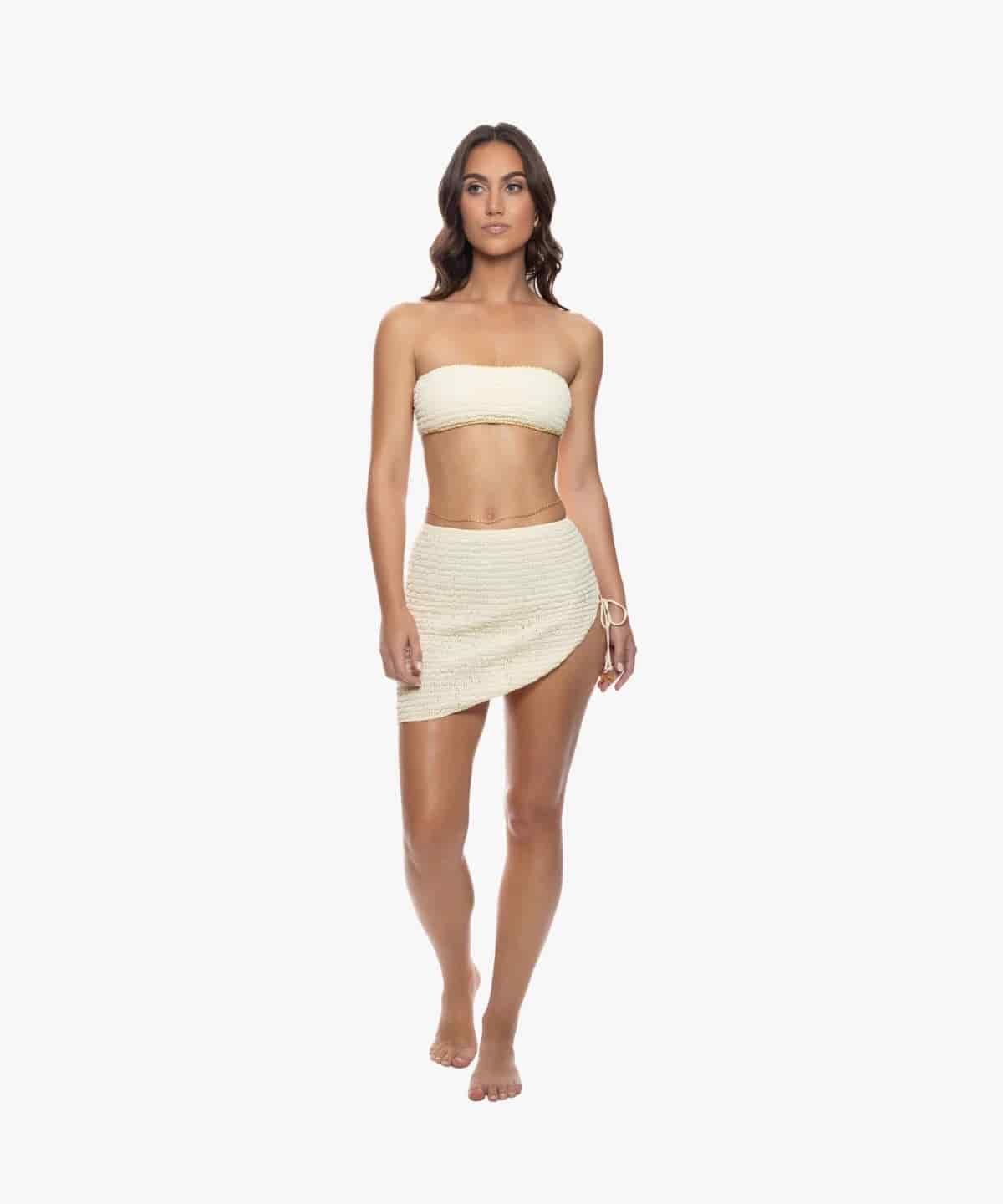 White Sands High Side Slit Mini Skirt - miniatura 5
