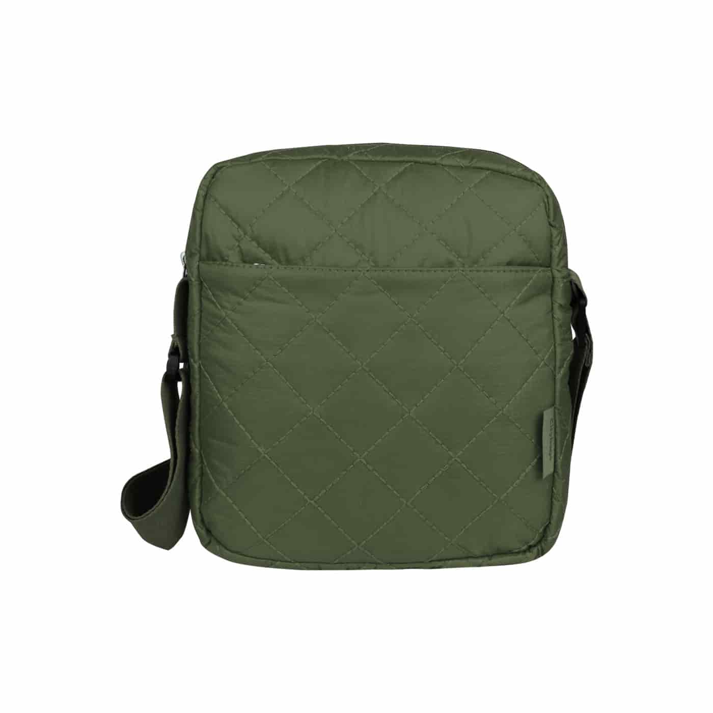 Bolso Manos Libres Viajero puffer Verde Militar - miniatura 1