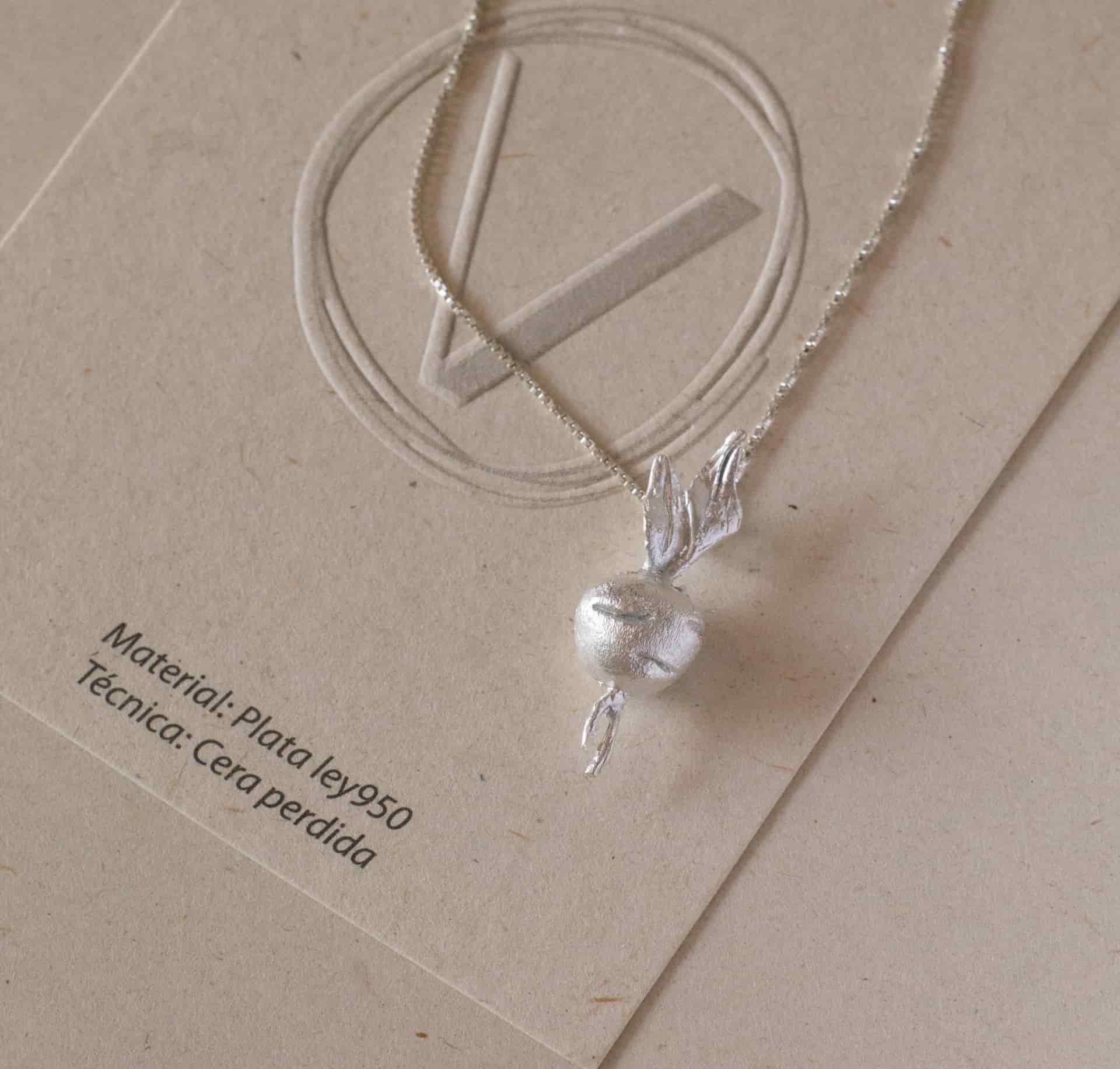Collar Mini rábano (Plata ley950) - miniatura 2