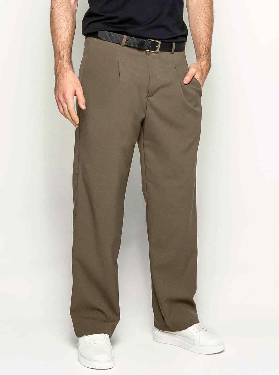 PANTALÓN CLÁSICO CON PRENSES DELANTEROS | HOMBRE - miniatura 1