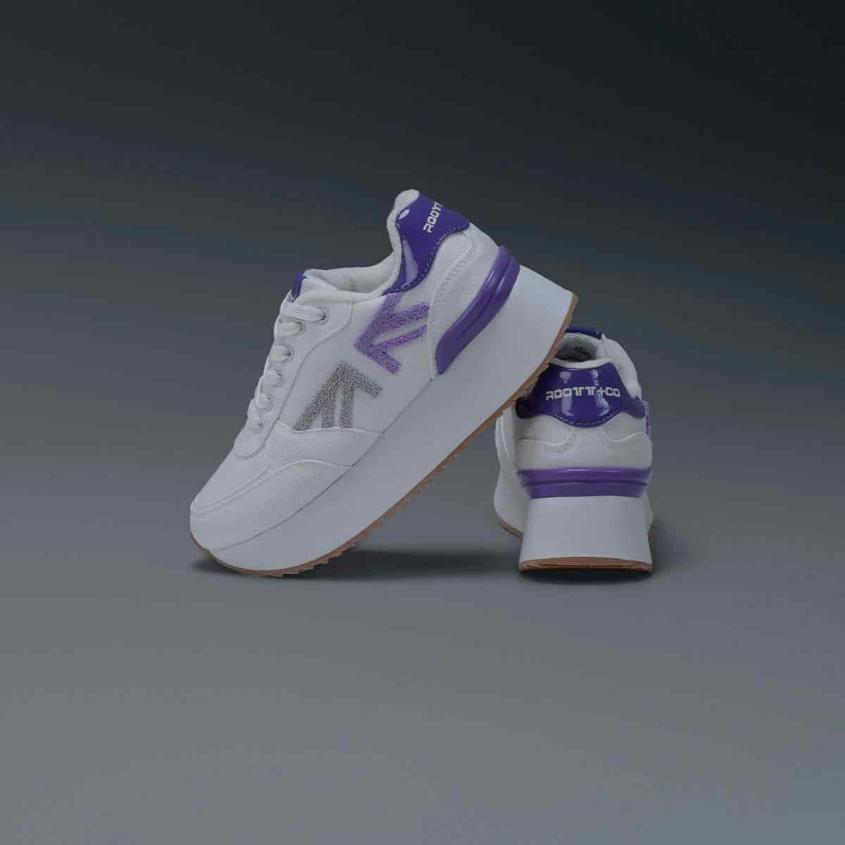 Tenis Blanco Morado Mujer - miniatura 3