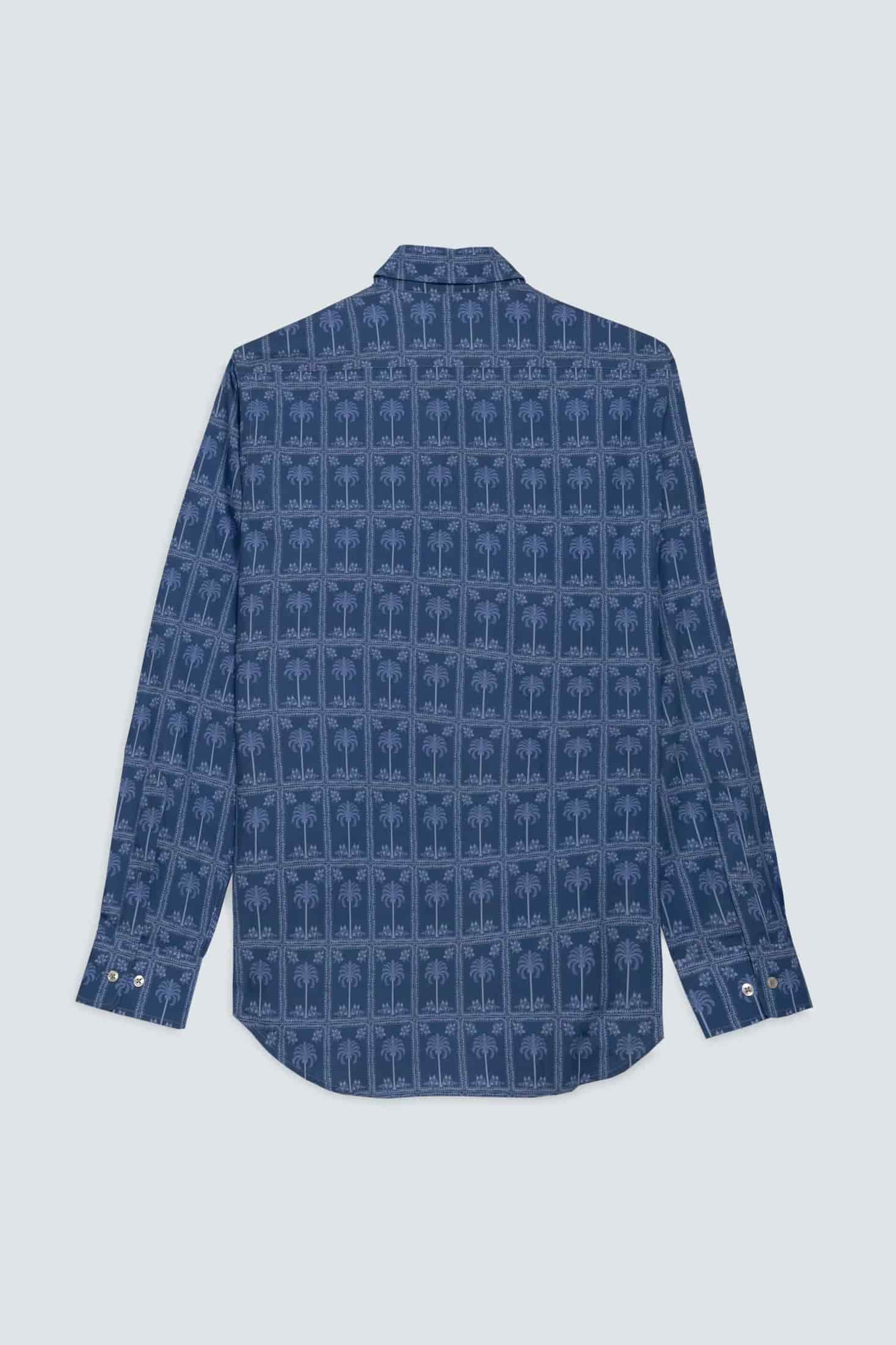 Men's cotton shirt navy nurata - miniatura 2