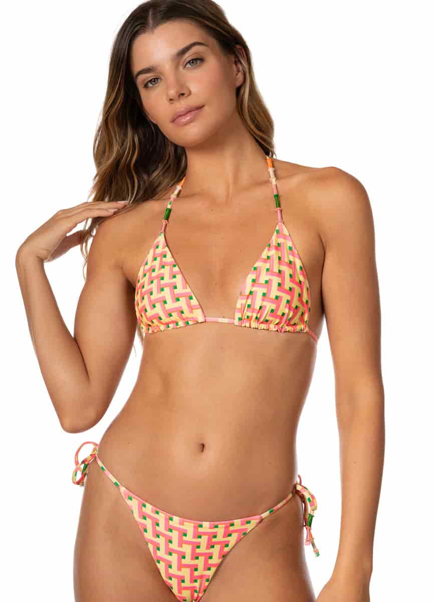 Maaji Blush Tide Balmy Sliding Triangle Bikini Top - miniatura 4
