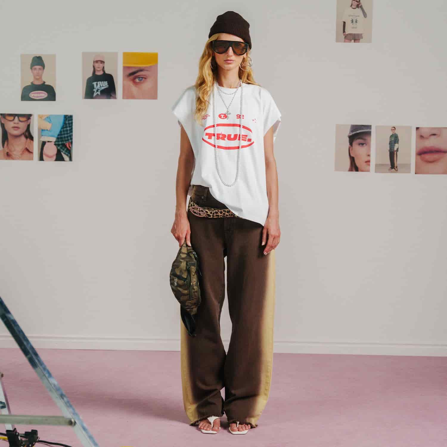Sideburn Mid-Rise Pants - Brown - miniatura 3