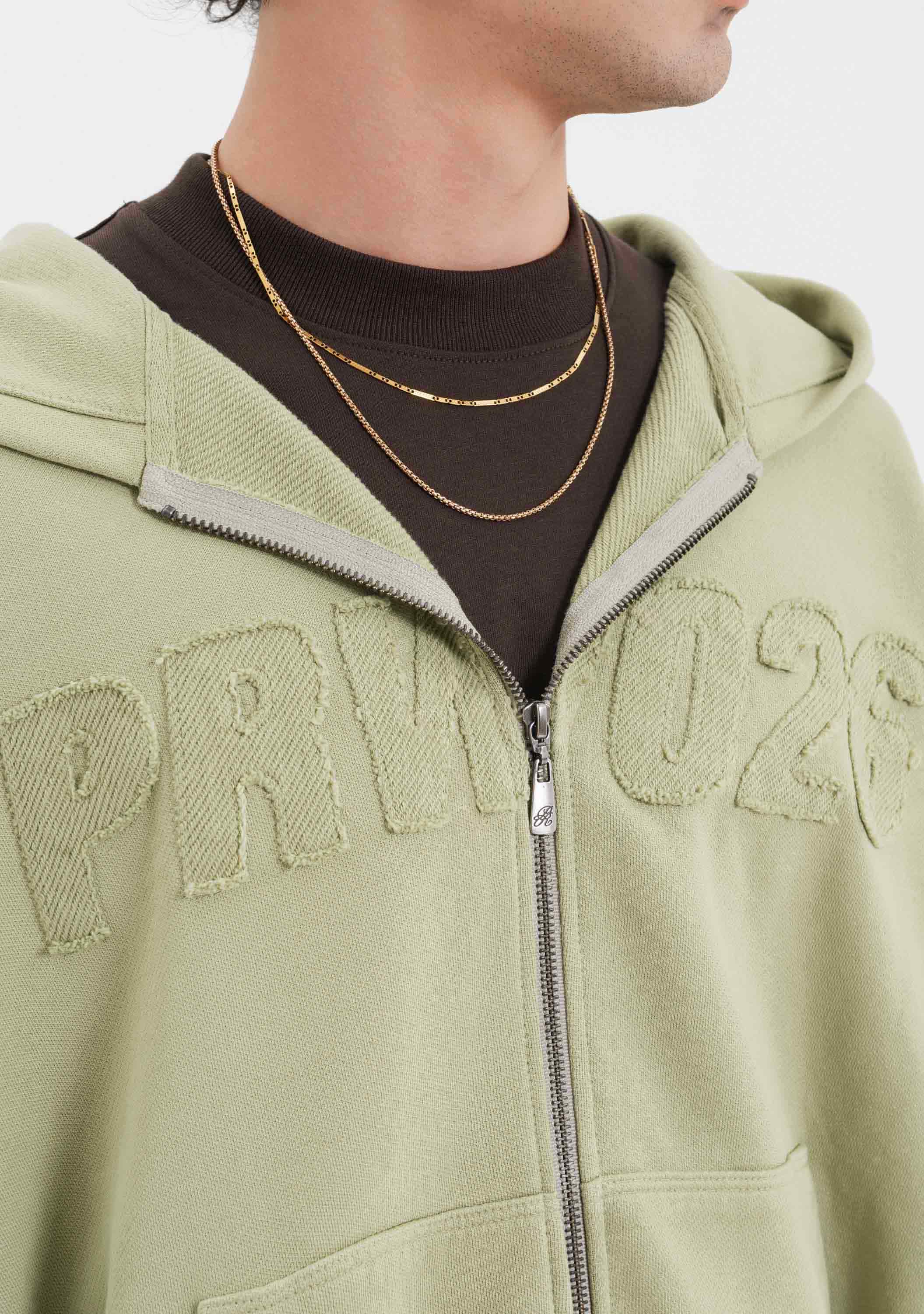 Across The Lines Green Zip Hoodie - miniatura 6