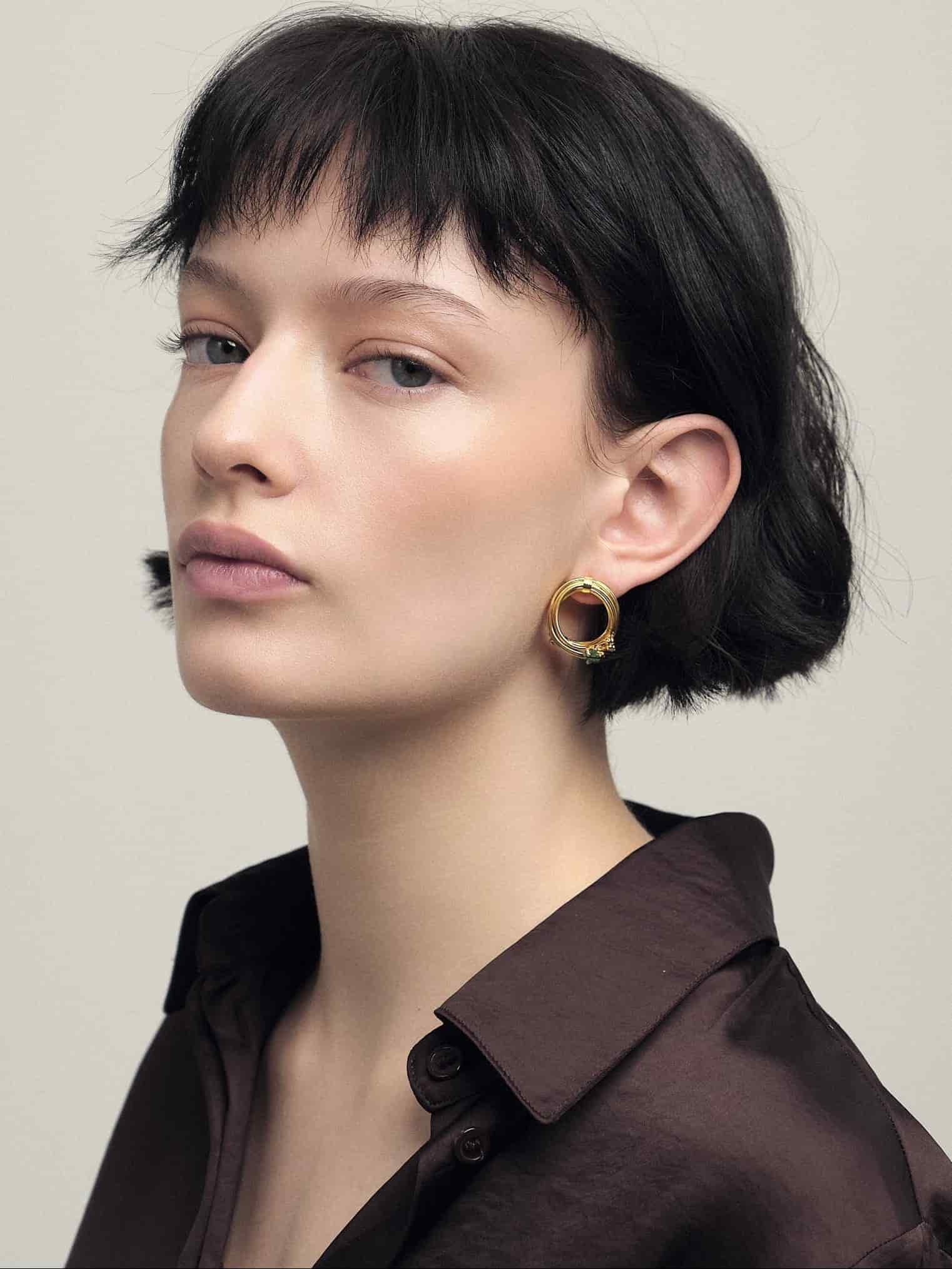 Aretes Geo Esmeralda - miniatura 2