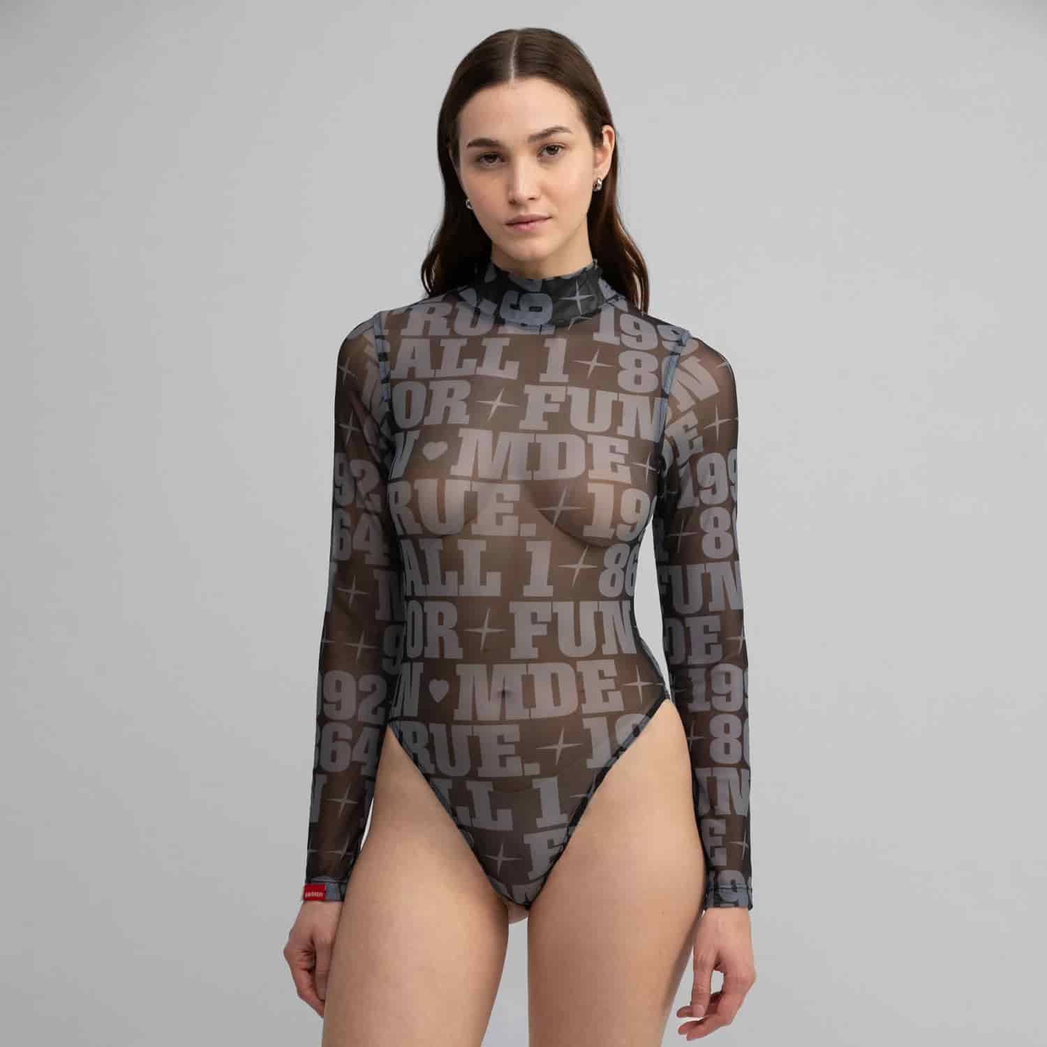 True X Smirnoff Mesh Bodysuit - Black - miniatura 8