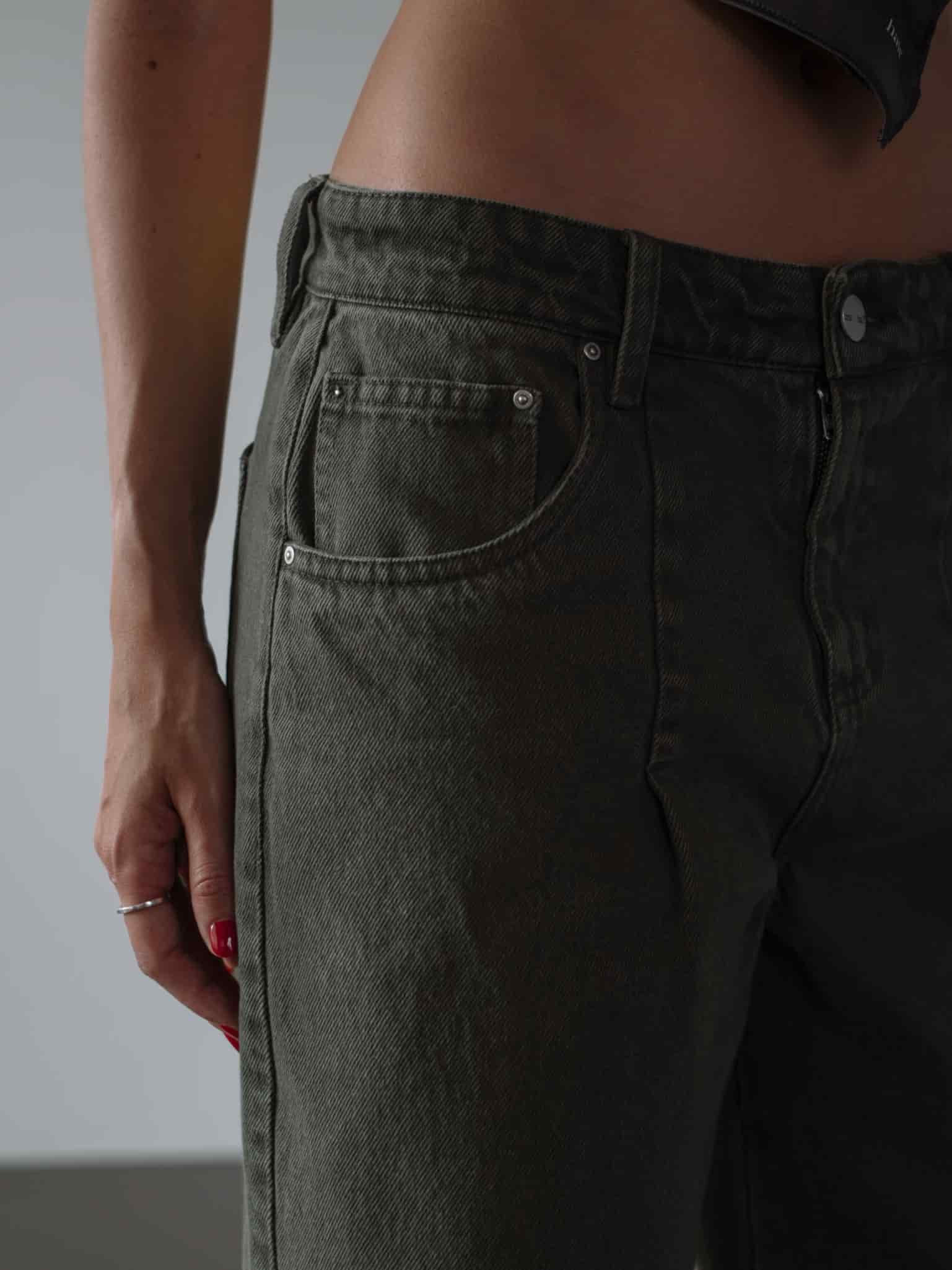 OVERSIZED BAGGY JEAN - OLIVE - miniatura 9