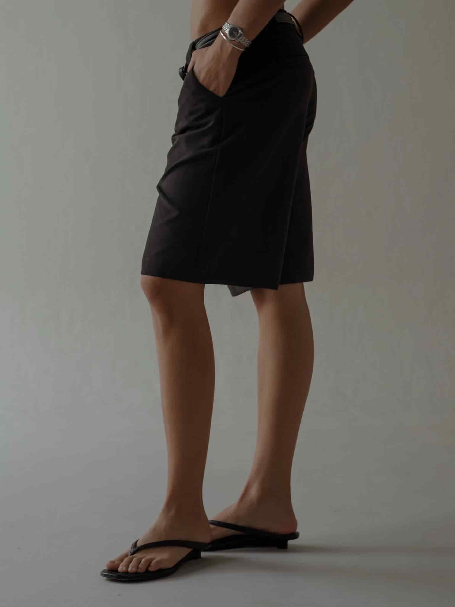 LONG CLASSIC SHORTS - BLACK - miniatura 9