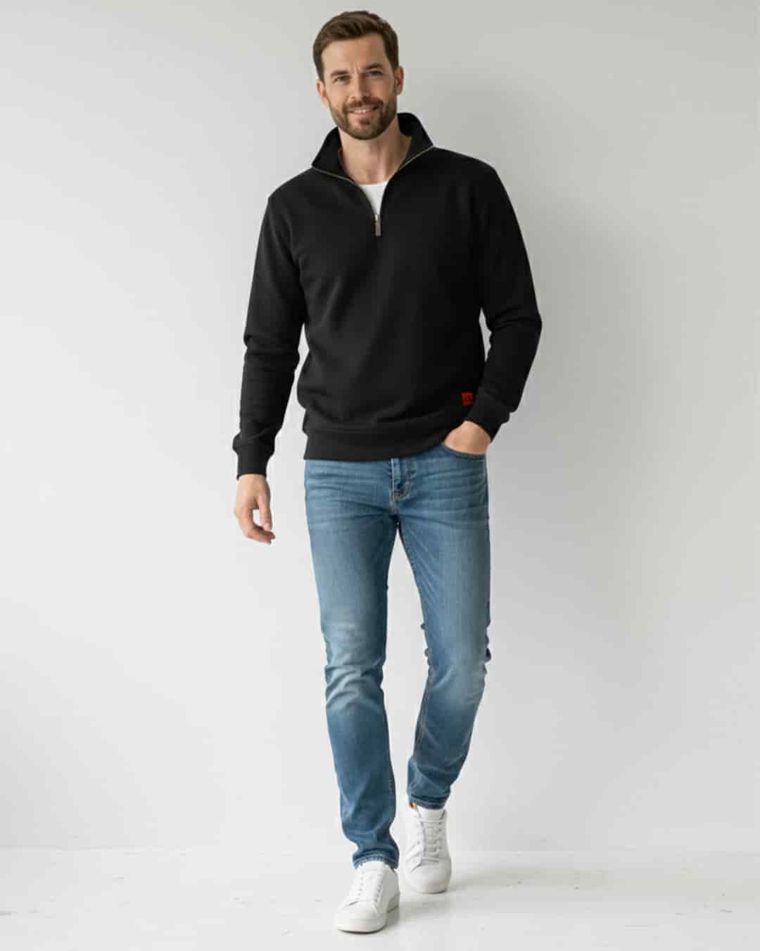 Buzo cuello alto hombre Negro - miniatura 18