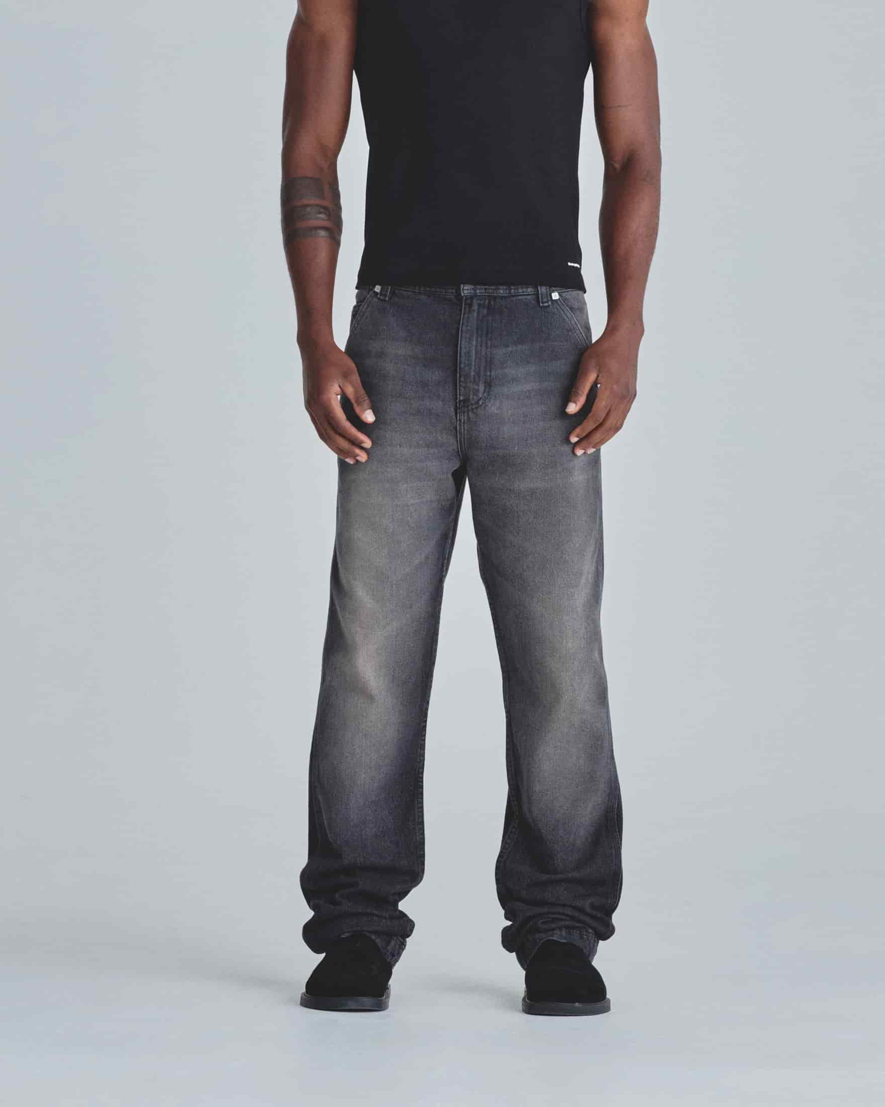 Line Basic Slim fit Fit Jeans Washed Black - miniatura 2