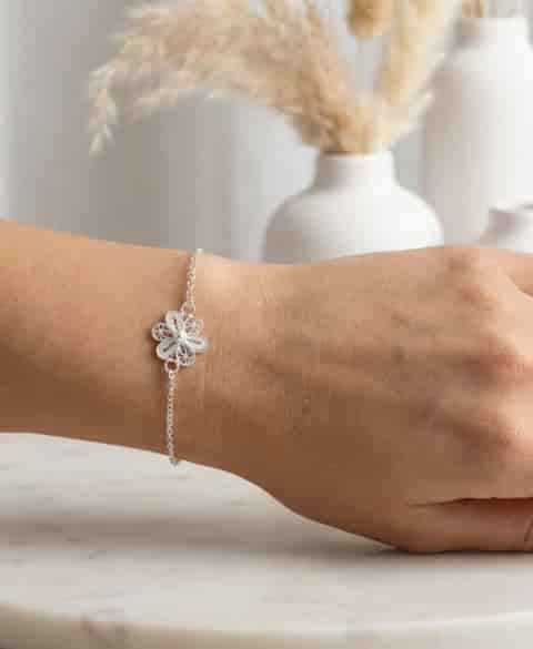 Pulsera Gata en Plata ley 950 Filigrana - miniatura 1