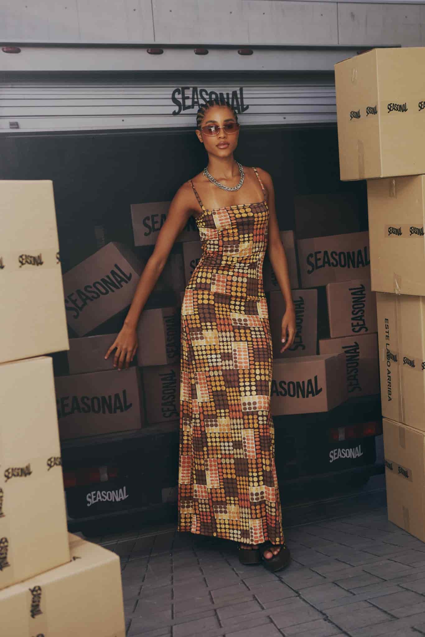 SEASONAL MOSAIC DRESS - miniatura 1