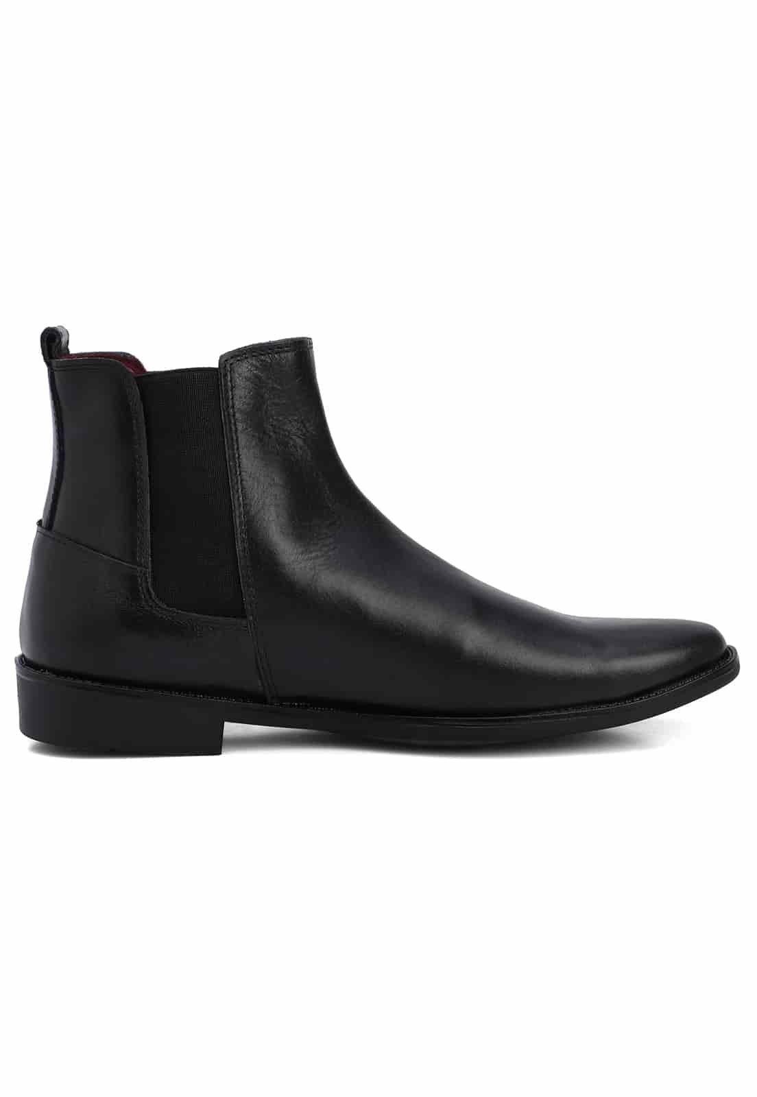 Botines chelsea negros en cuero - miniatura 7