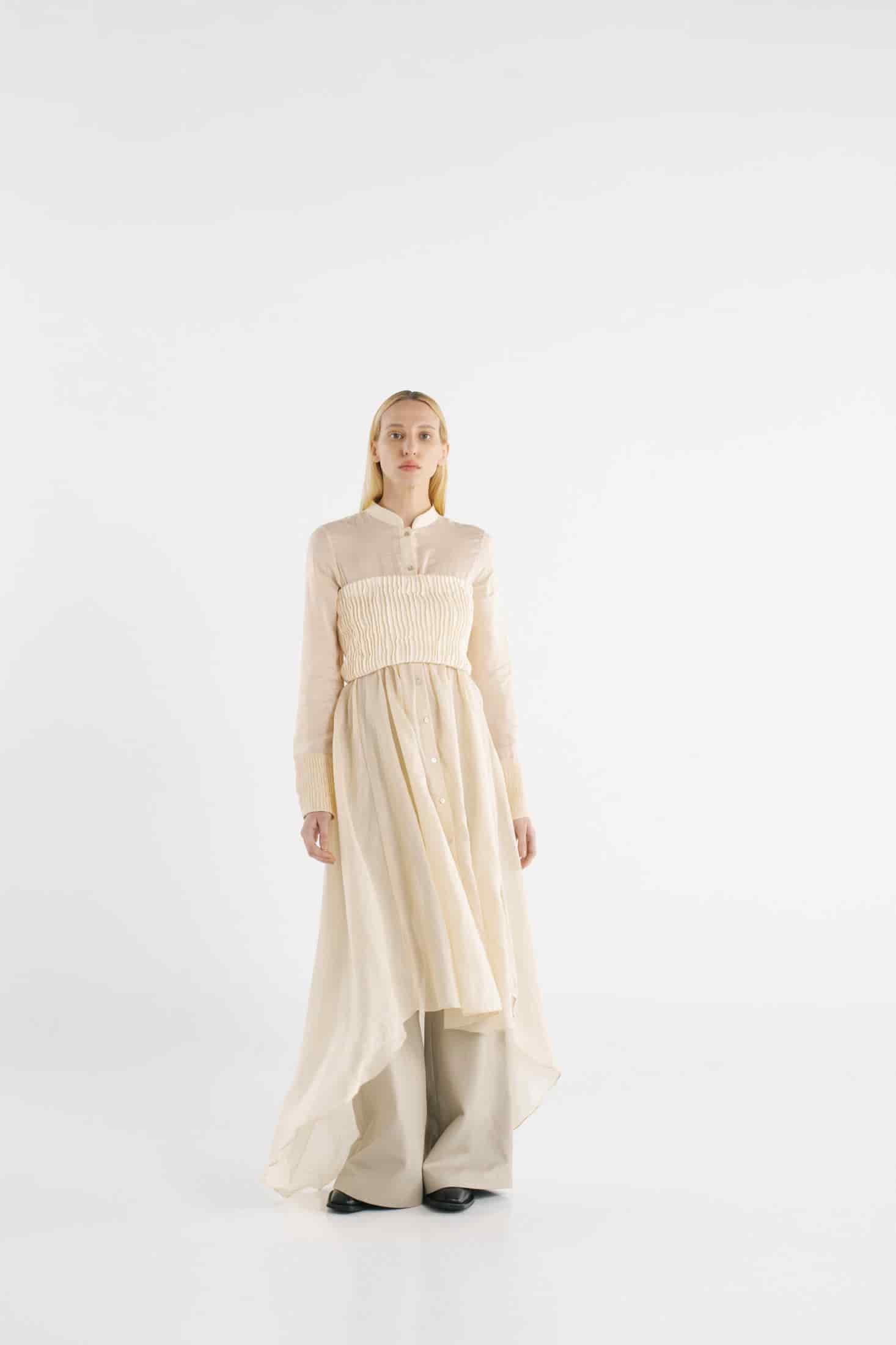 FURROWS SHIRT DRESS TOP - miniatura 11