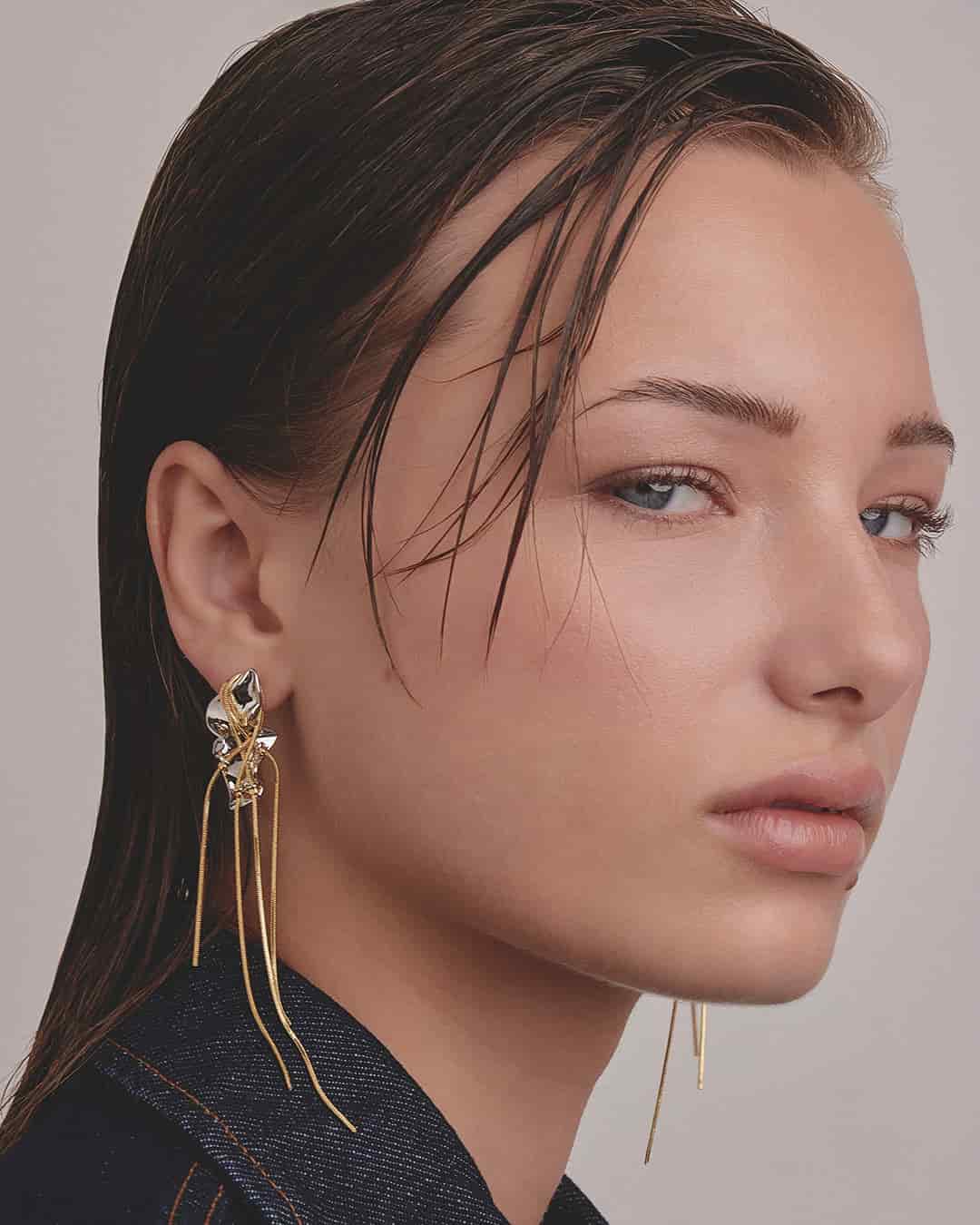 Aretes Irregulares Cadenas - miniatura 2