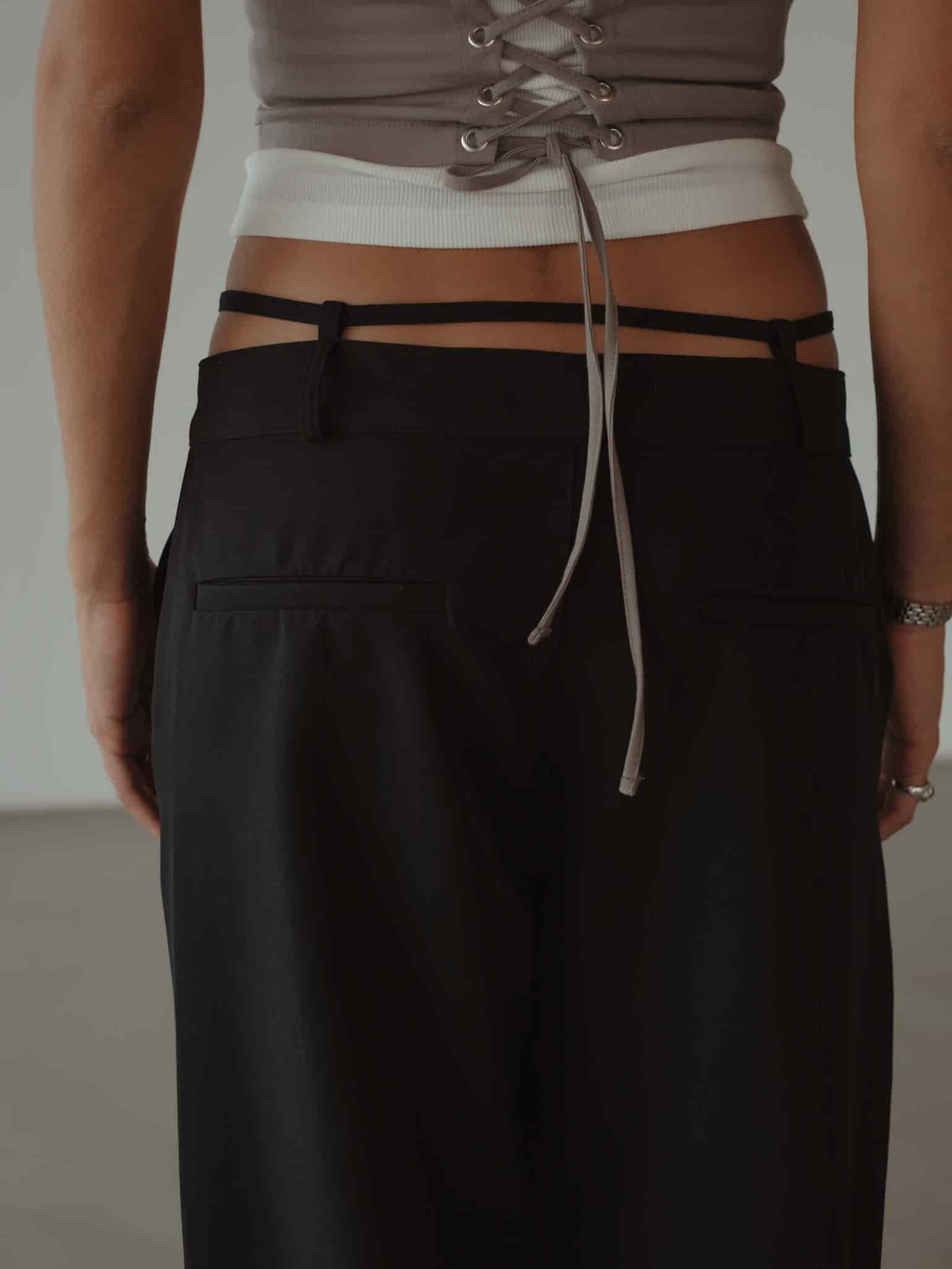 CROSS BELT TROUSER - BLACK - miniatura 11