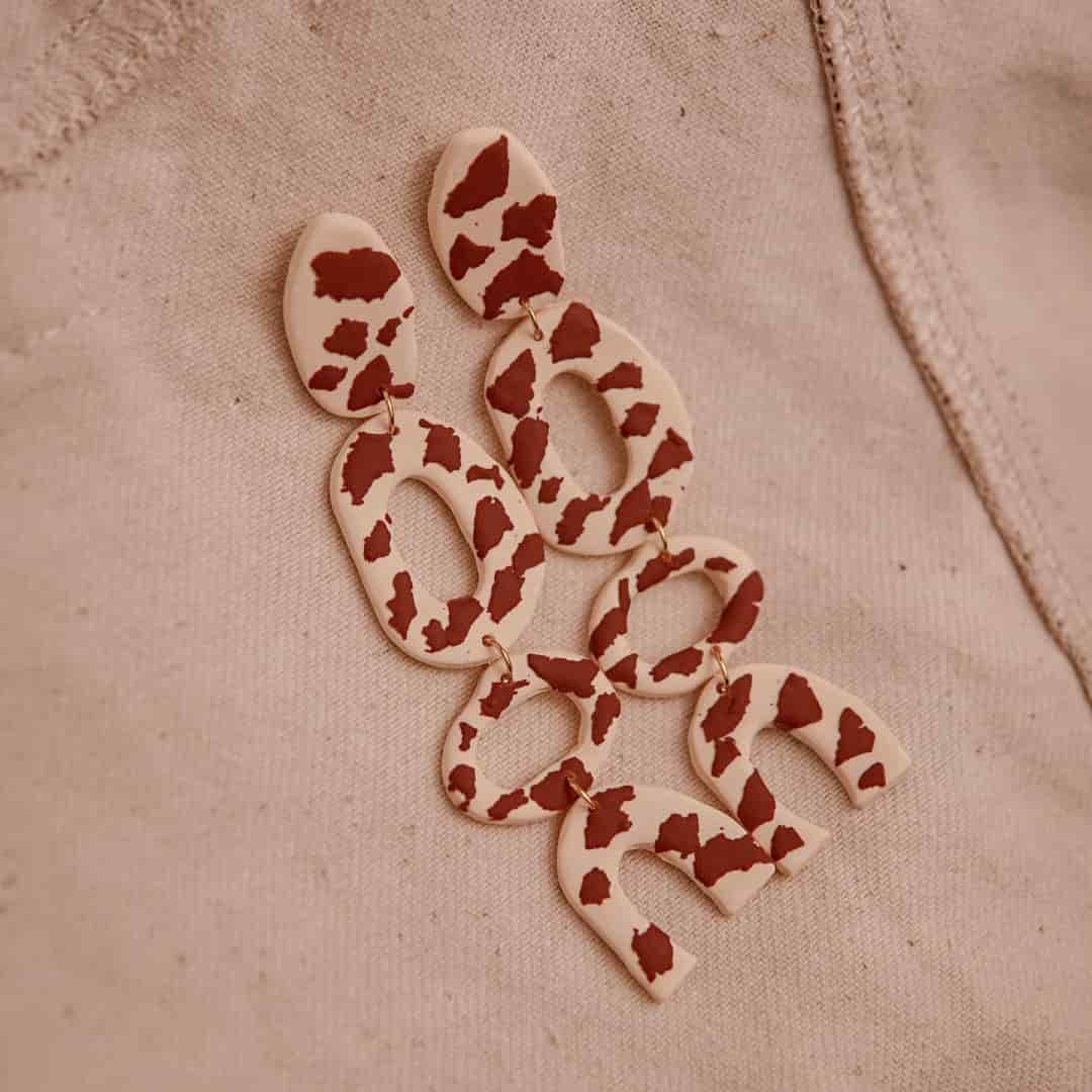 Aretes Anni Cow Print - miniatura 2