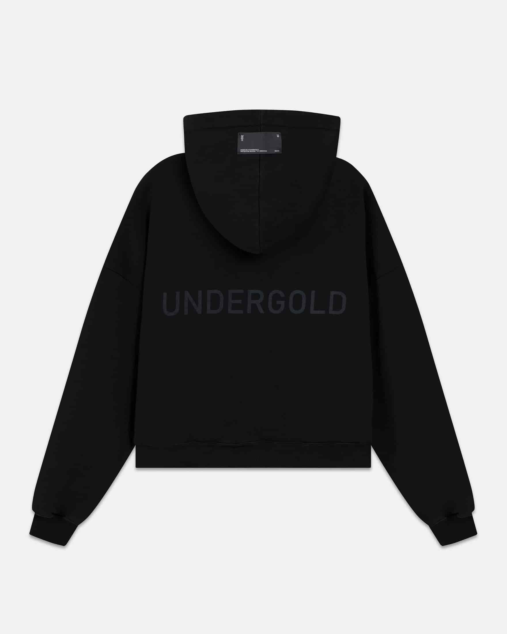 Line Basic Boxy Fit Zip Up Hoodie Black - miniatura 1