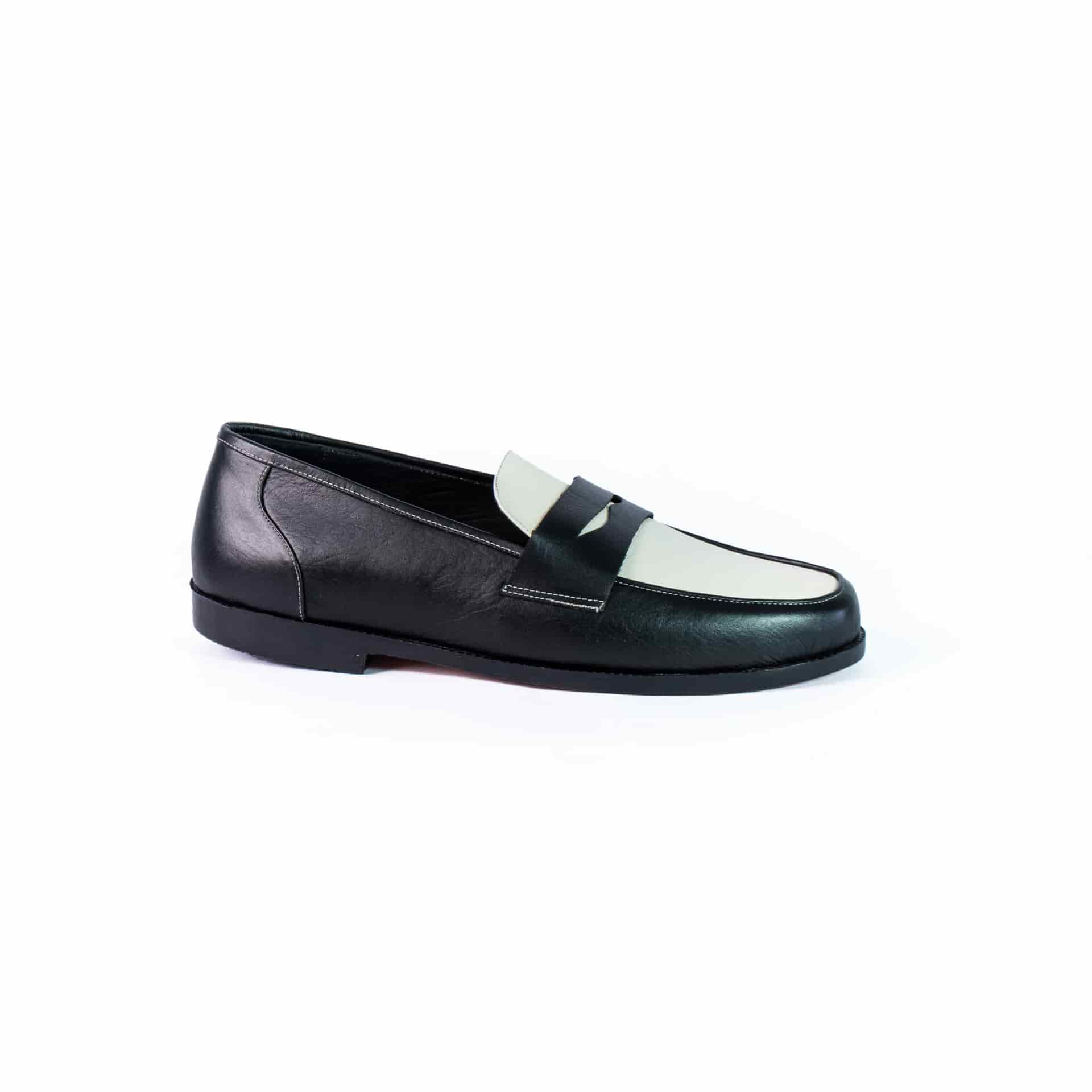 Penny loafers black & white - miniatura 1