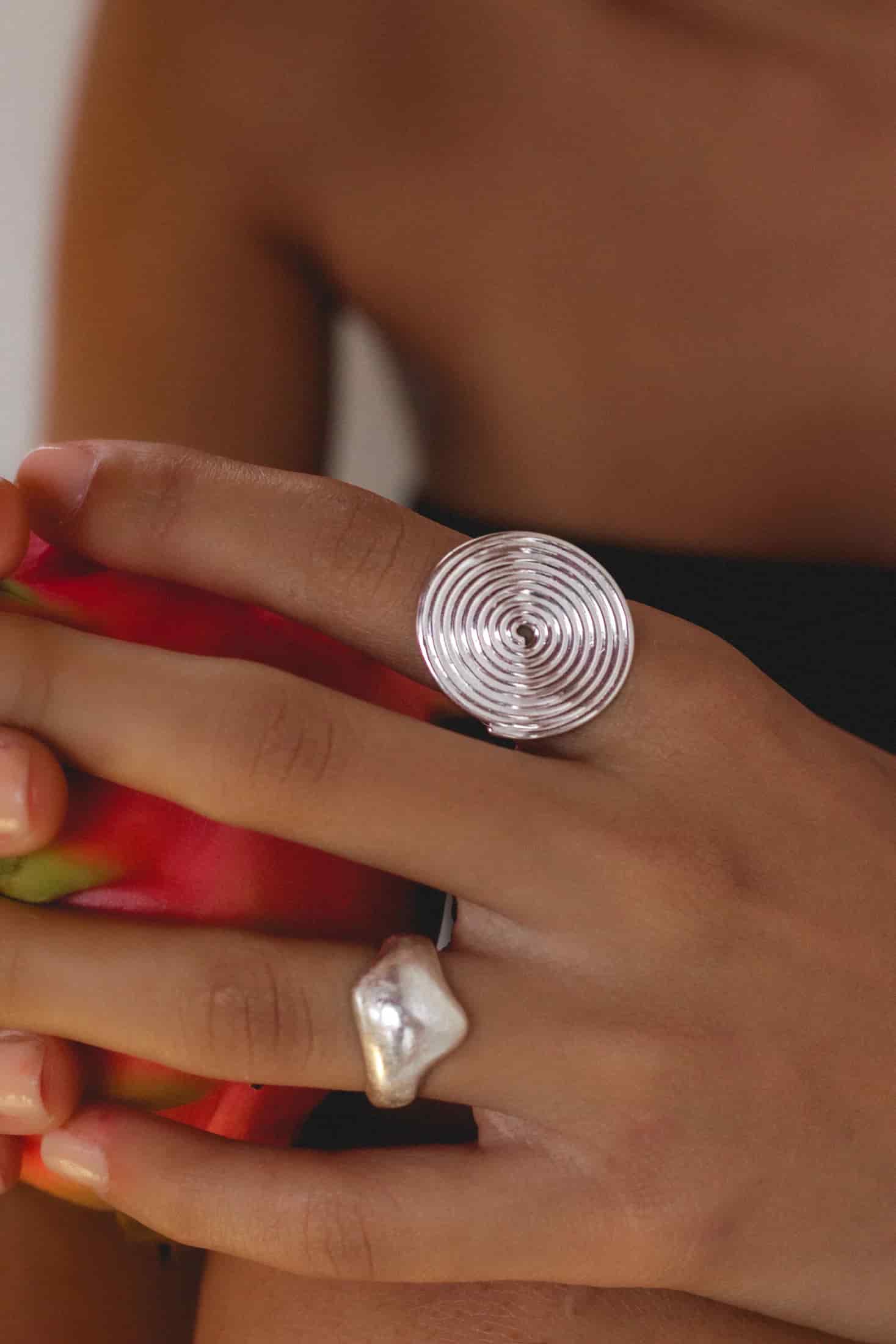 ORGANIC SILVER RING - miniatura 1