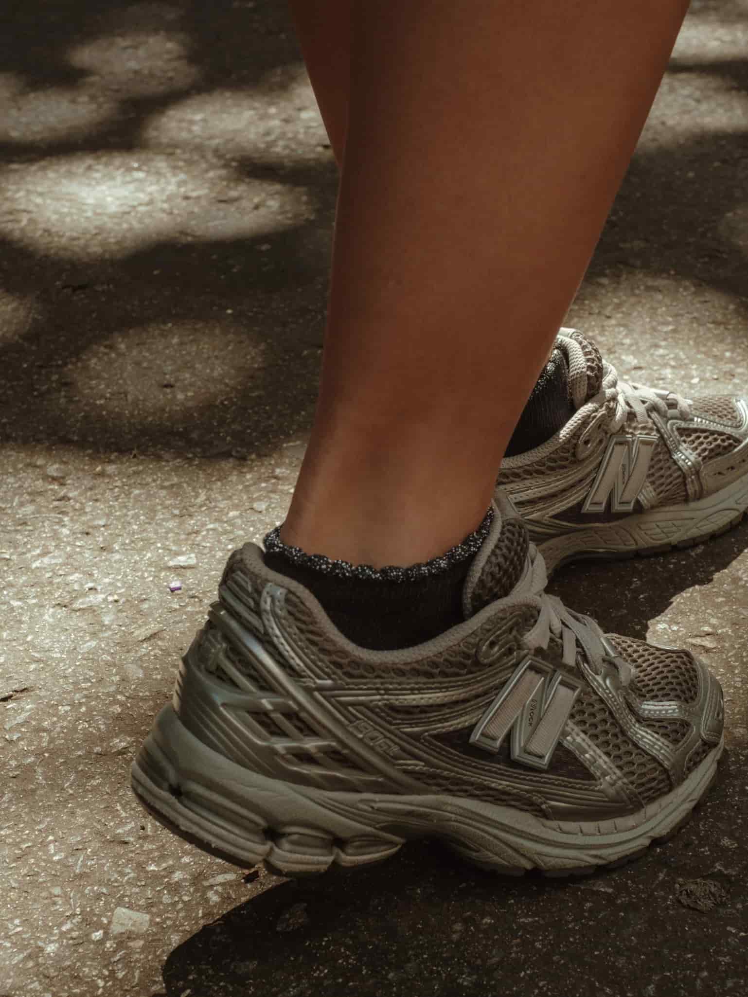 WAVE ANKLE SOCKS - SHINY GRAY - miniatura 3