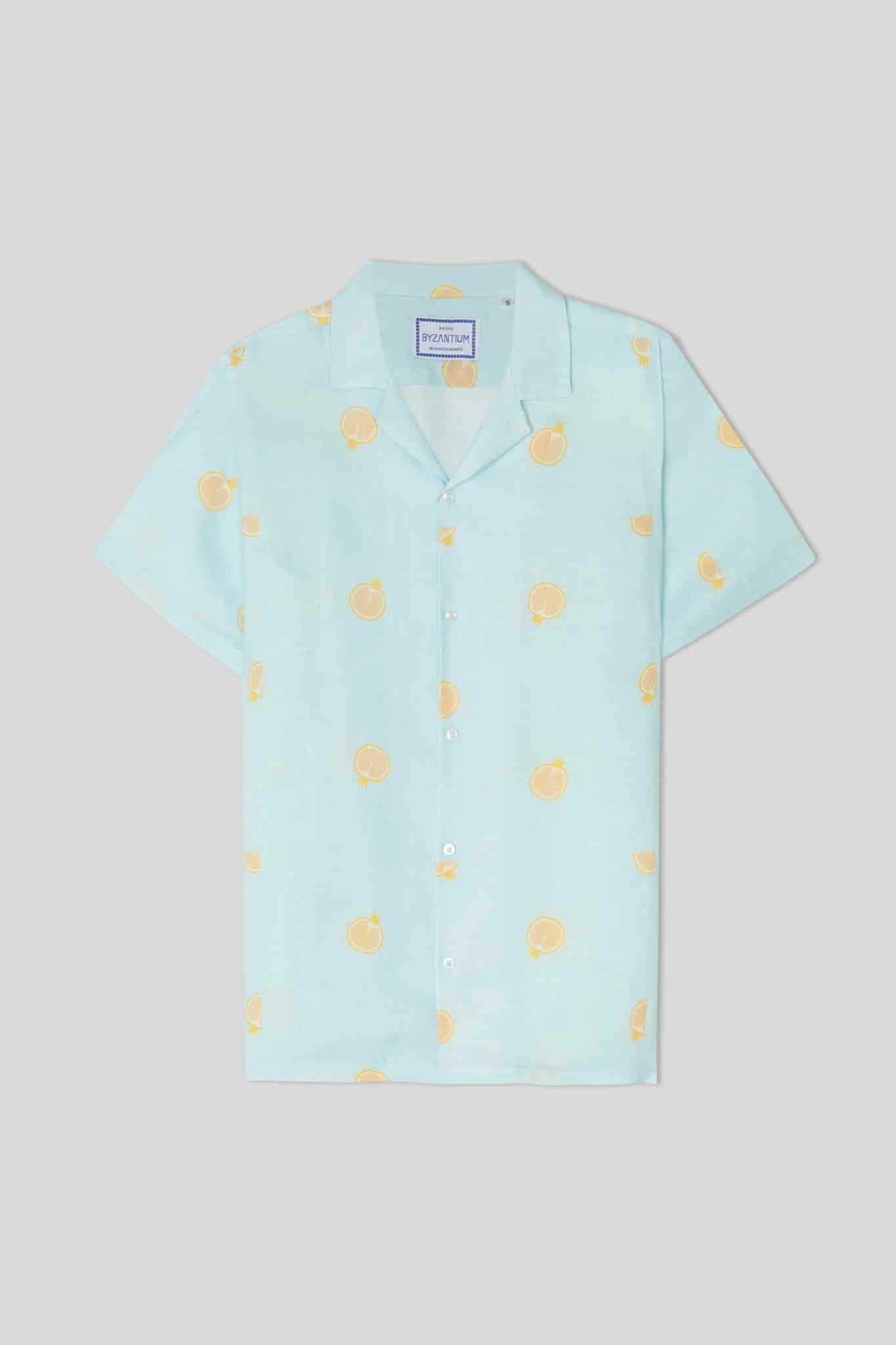 Men's bastión linen shirt sky blue - miniatura 1