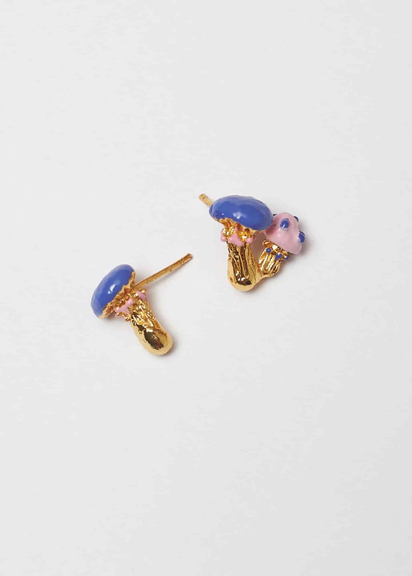 Aretes Seta y setica Azul rosa - miniatura 2