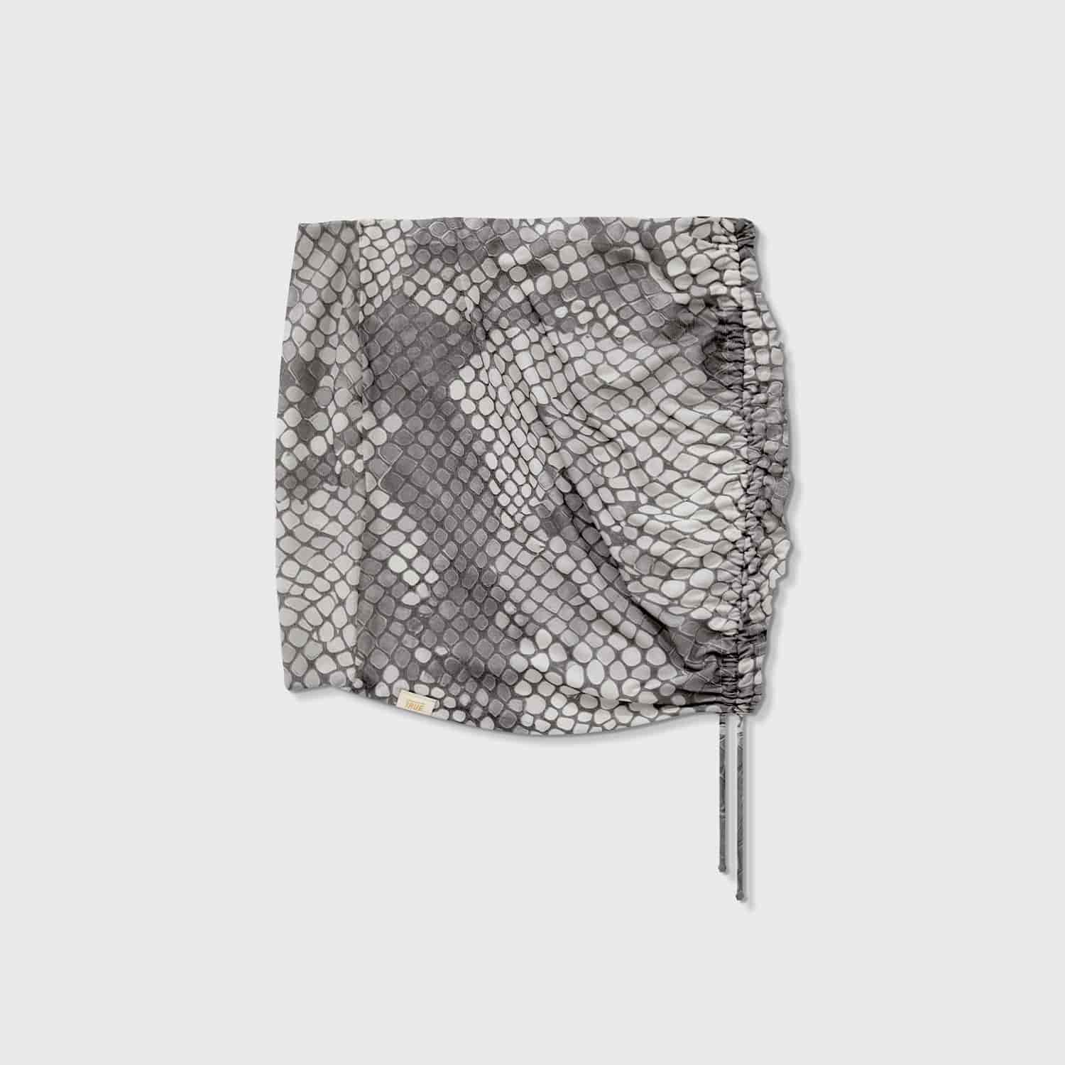 Python Mesh Mini Skirt - Gray - miniatura 3