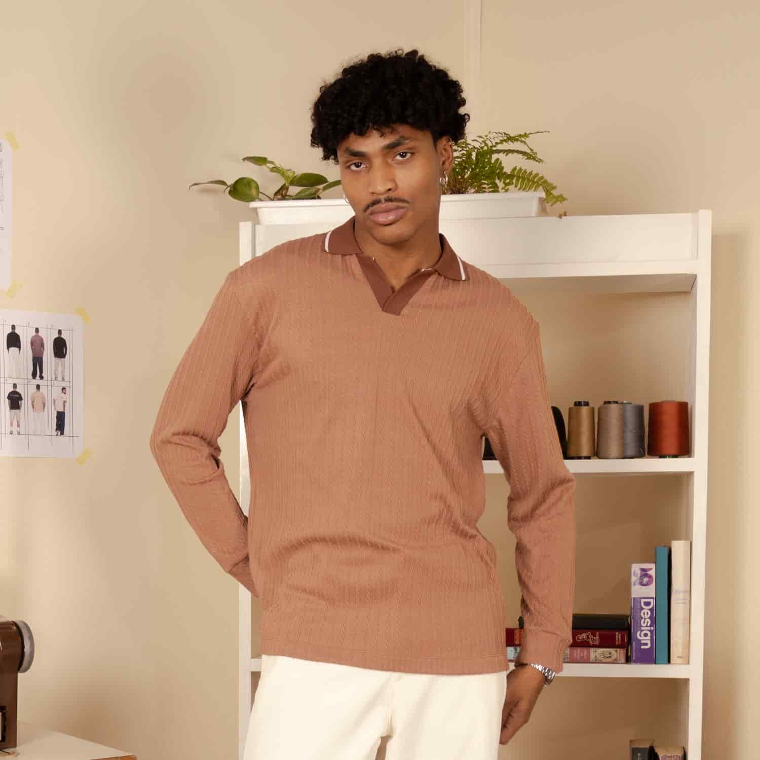 Polo Knit Sweater Mocca - miniatura 1