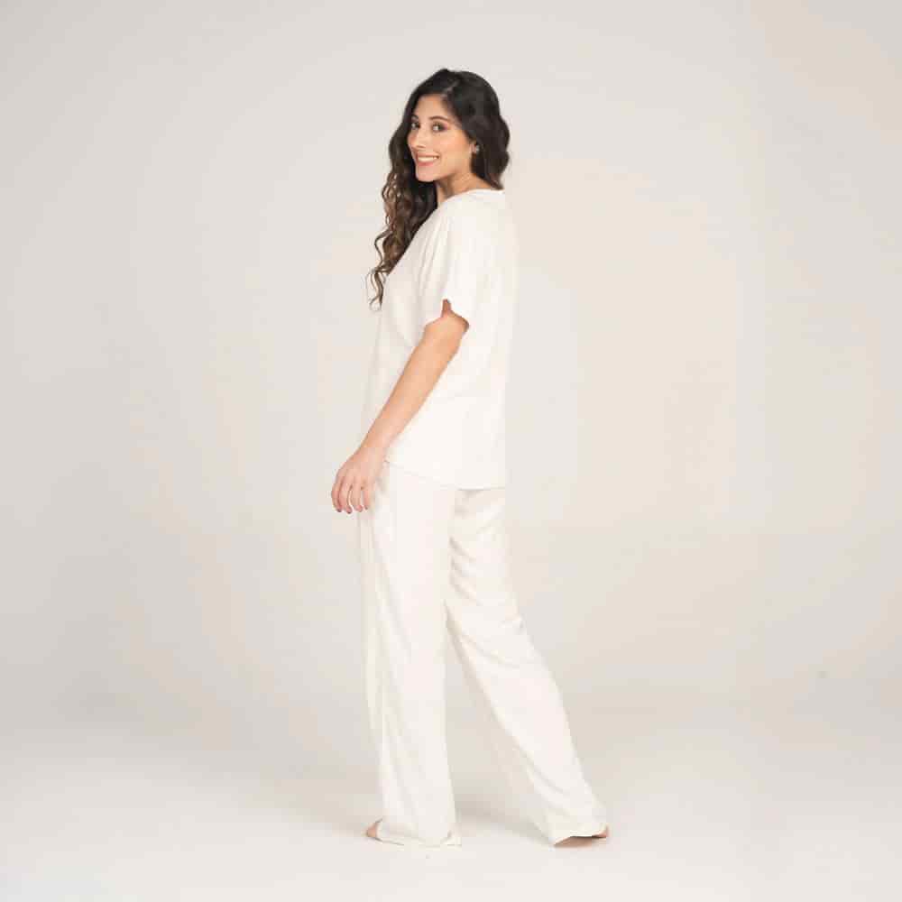 Conjunto de Pijama Pantalón Largo Lino. - miniatura 3
