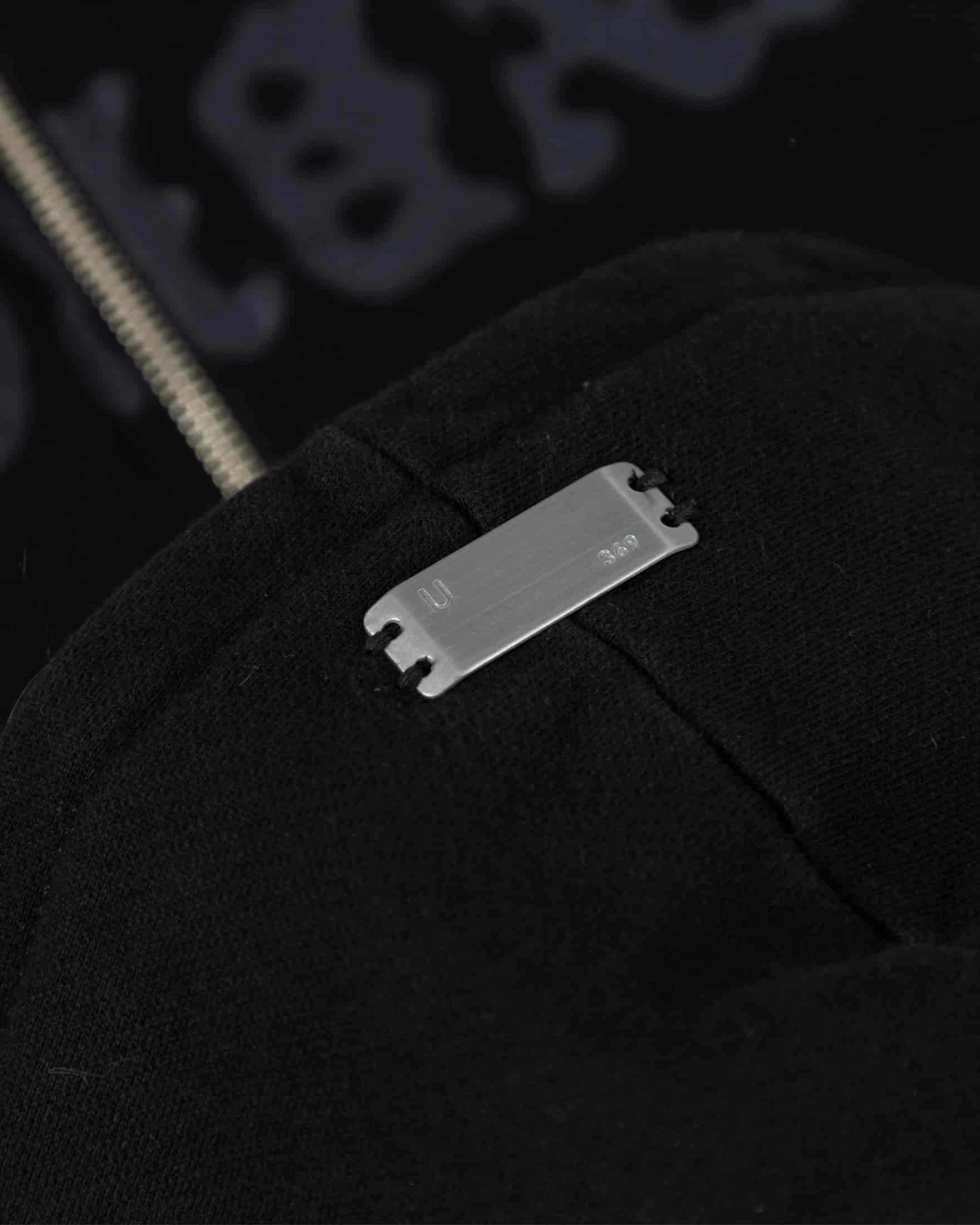 W 94' UNDRGLD Zip Up Slim Fit Hoodie Black - miniatura 6