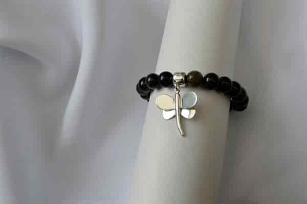 Pulsera Obsidiana dije Libélula M - miniatura 3