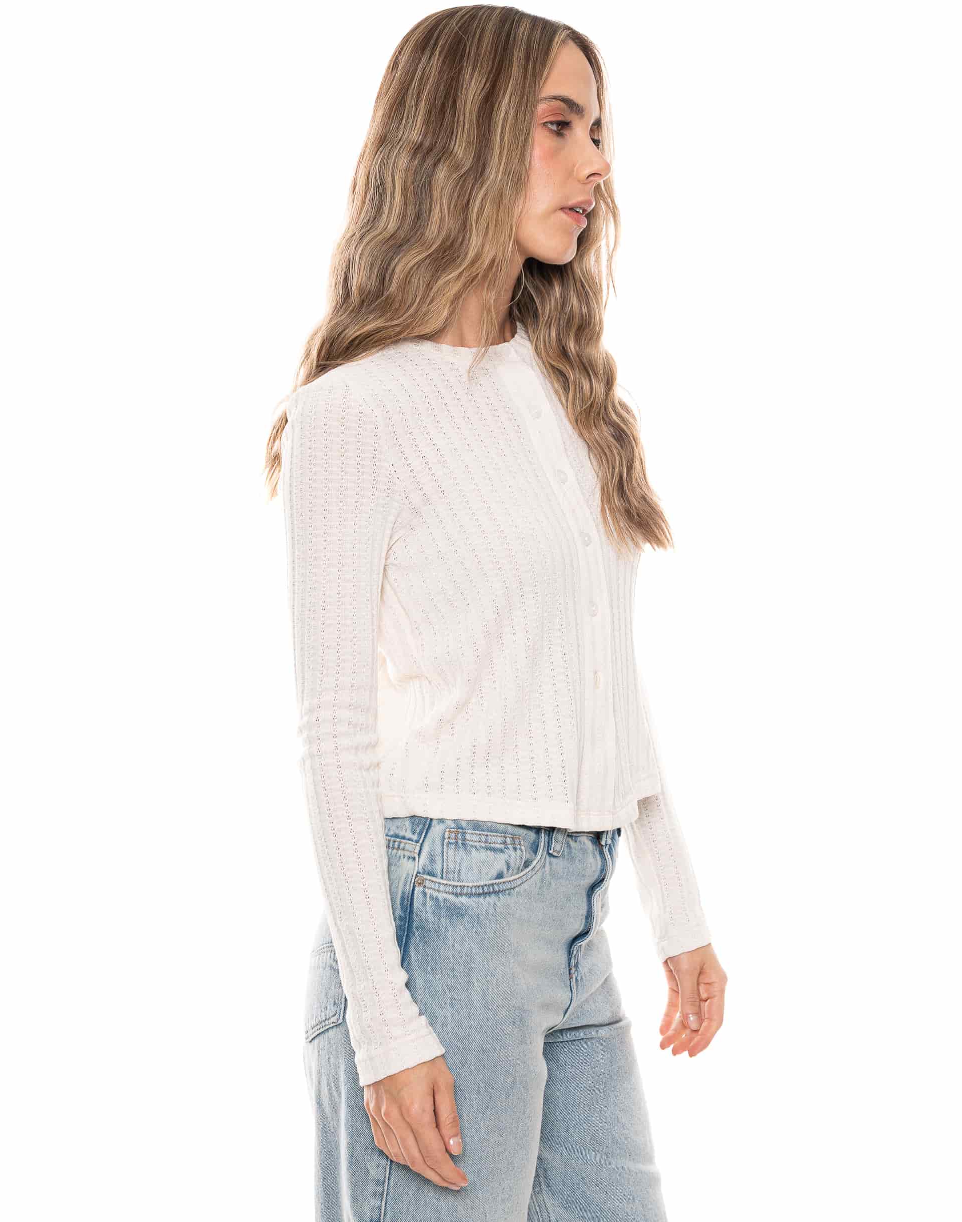 Camiseta Manga Larga Con Botonadura Delantera - miniatura 11