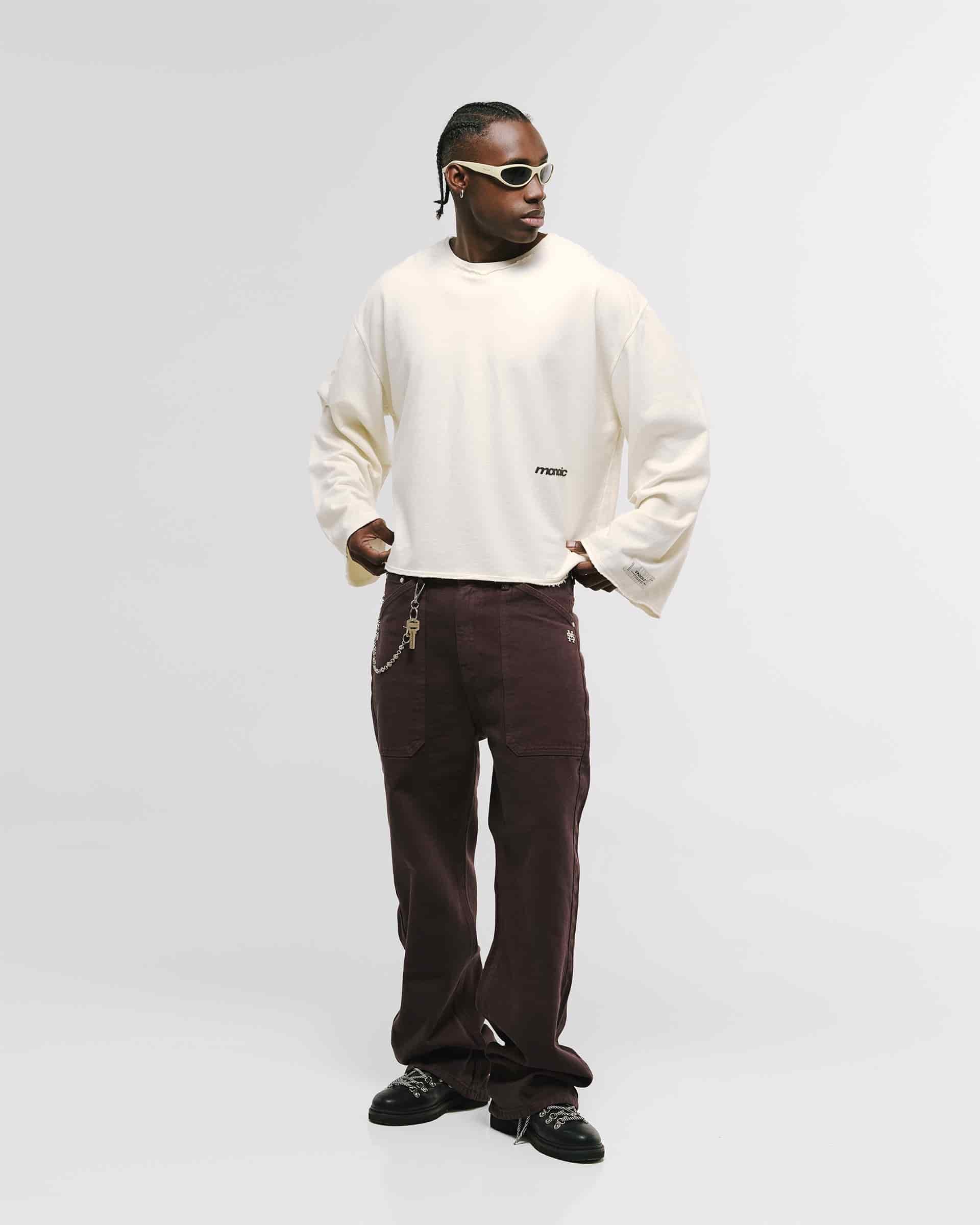 Long Sleeve Boxy T-Shirt – Off White - miniatura 2