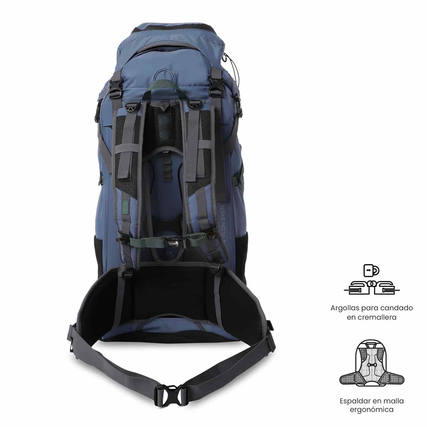 Morral Outdoor Summit 65 Grande Azul - miniatura 6