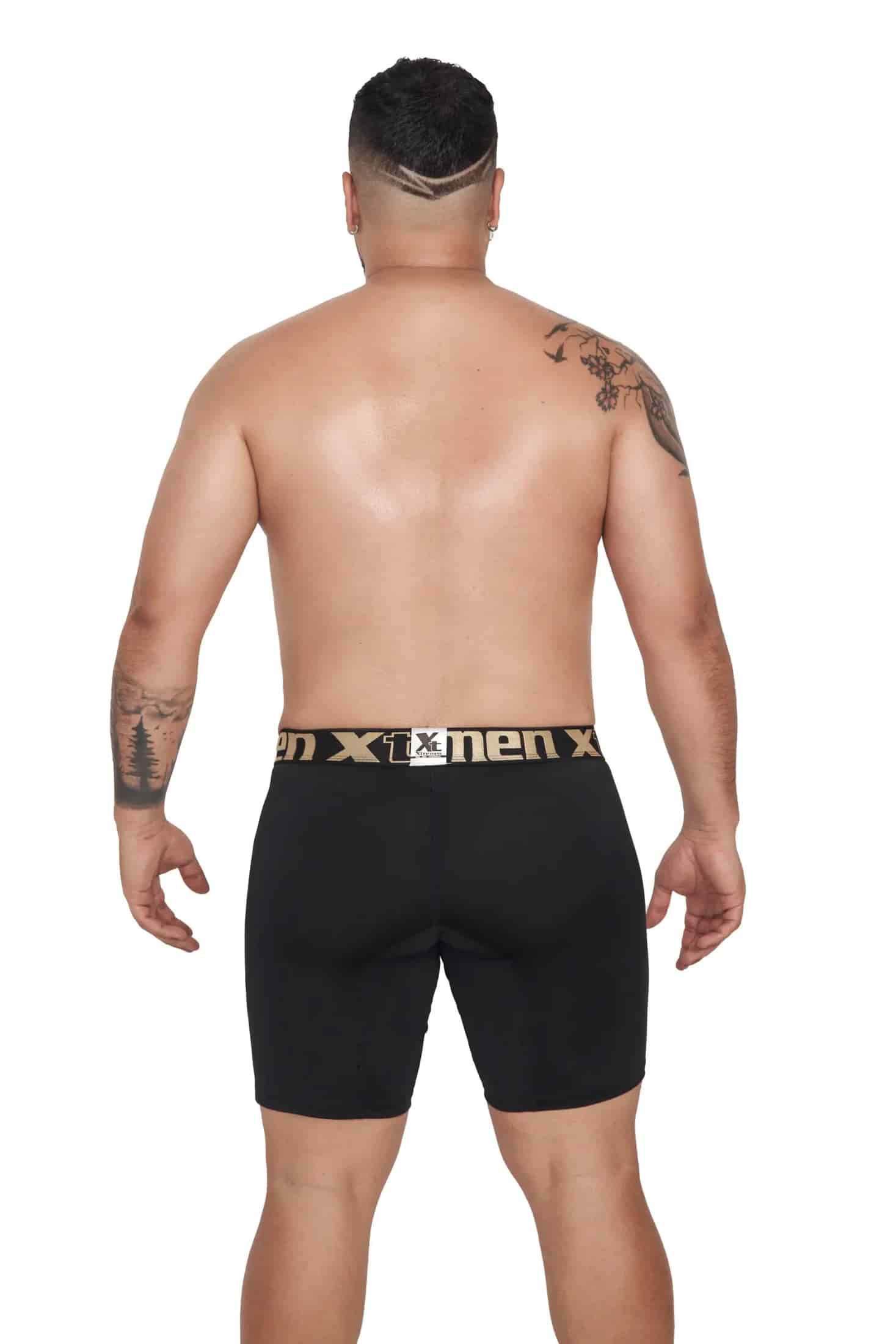 BOXER MICROFIBRA FONDO ENTERO EXTRAGRANDE NEGRO - miniatura 2