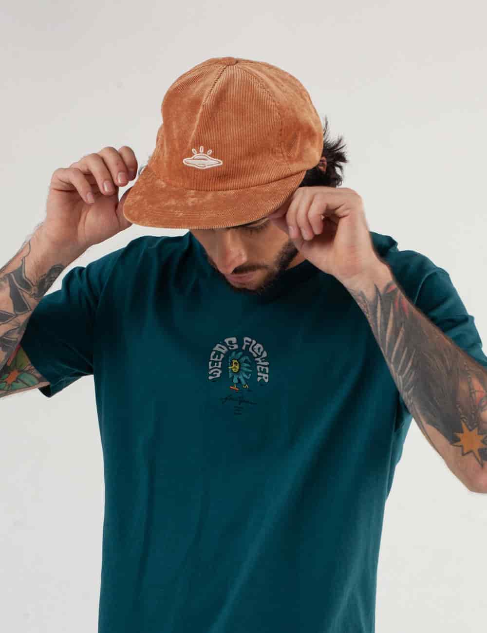 Camiseta regular fit Weed Flower verde Hombre - miniatura 1