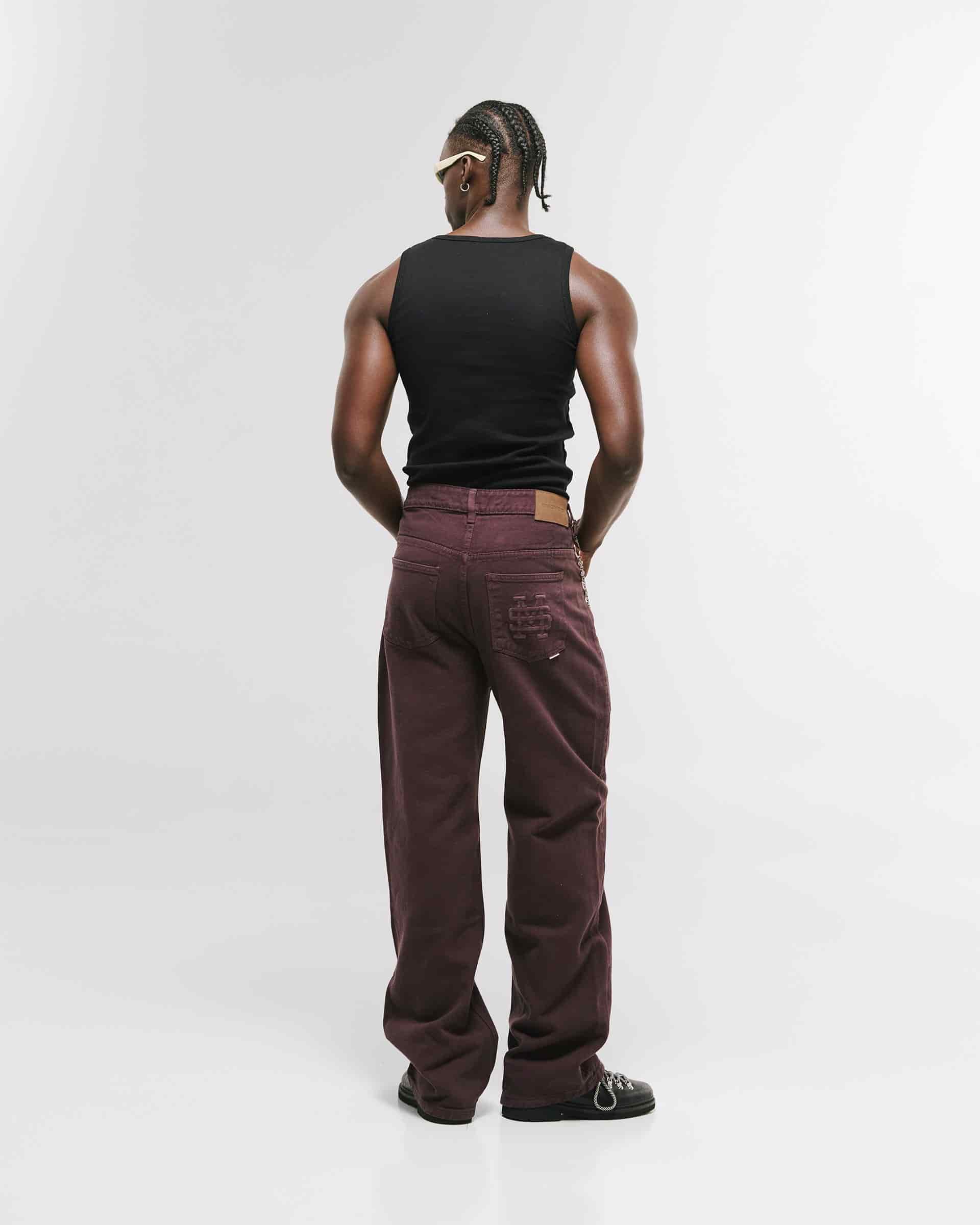 Pocket Straight Pants – Burgundy - miniatura 7